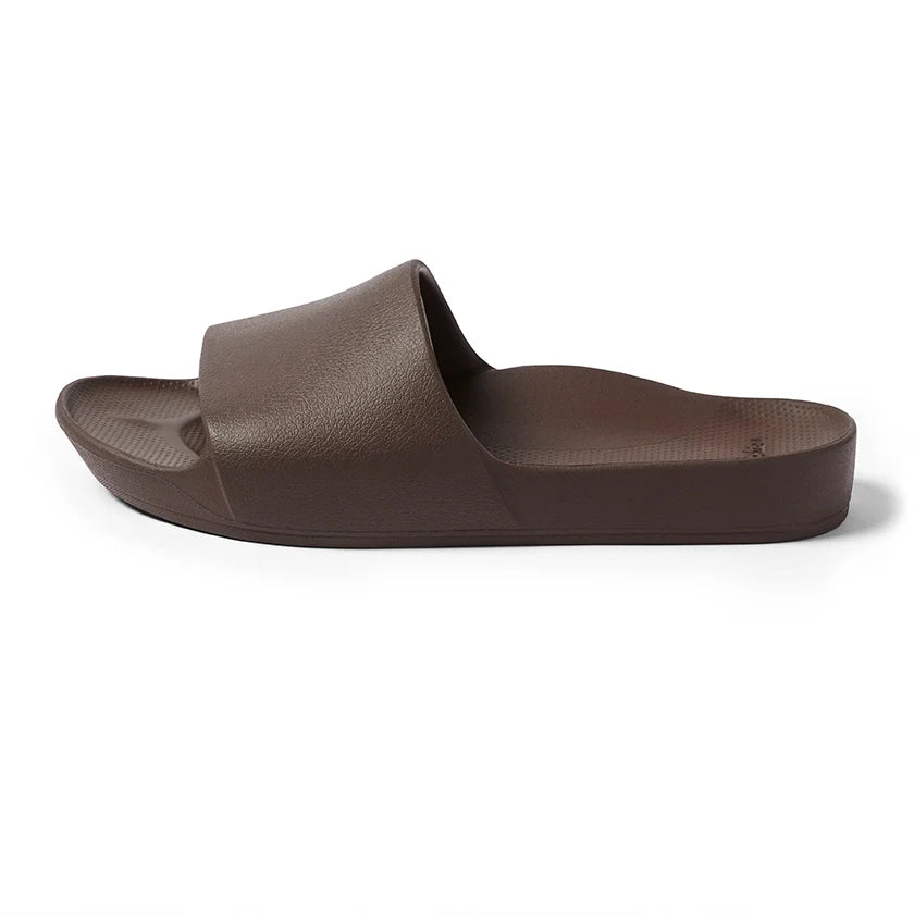 Arch Support Slides - Classic - Brown - Soft Step Sandals