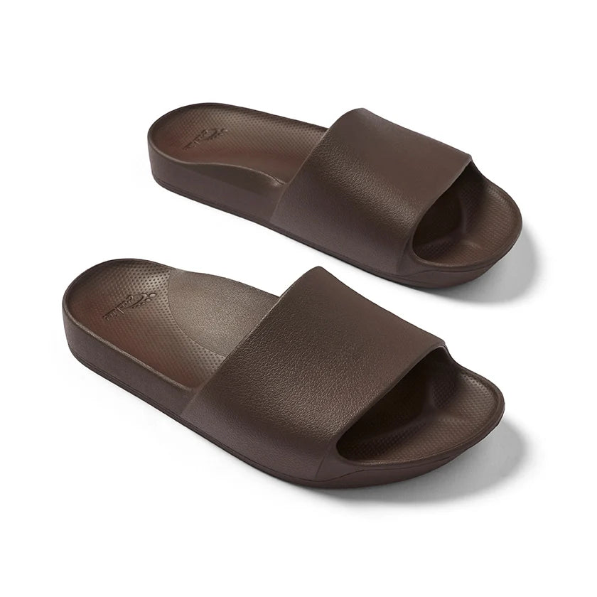 Arch Support Slides - Classic - Brown - Soft Step Sandals