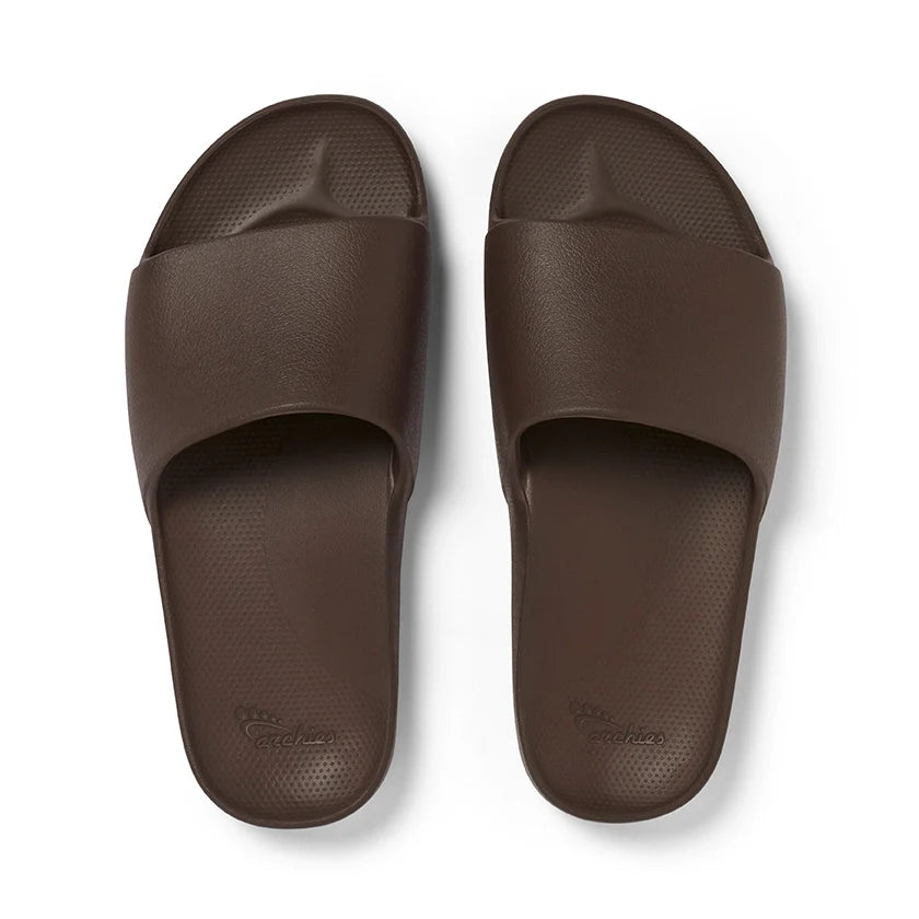 Arch Support Slides - Classic - Brown - Soft Step Sandals