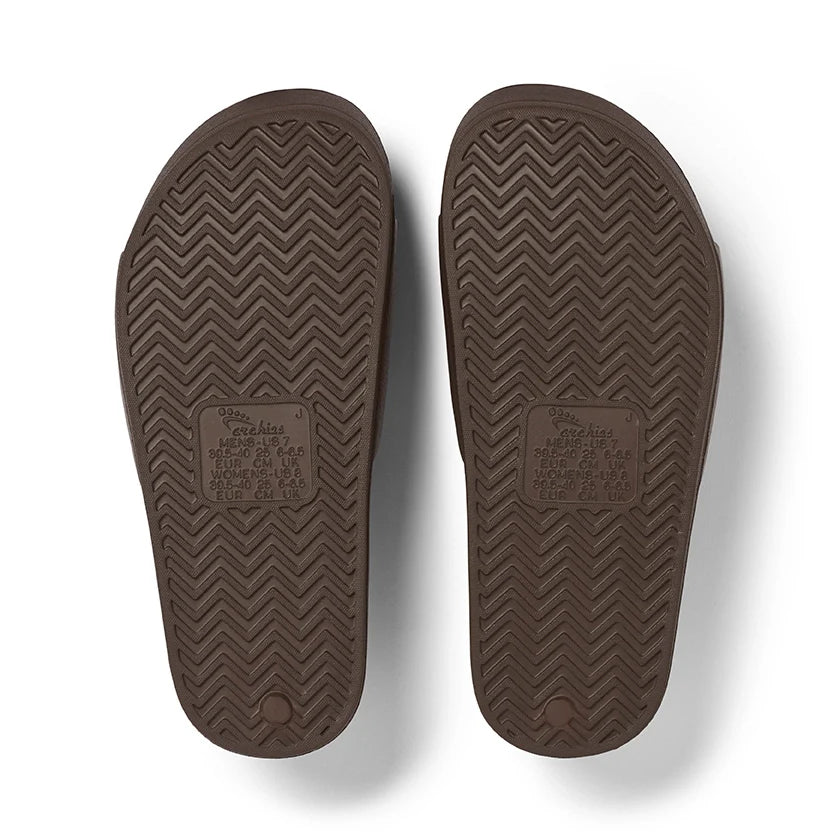 Arch Support Slides - Classic - Brown - Soft Step Sandals