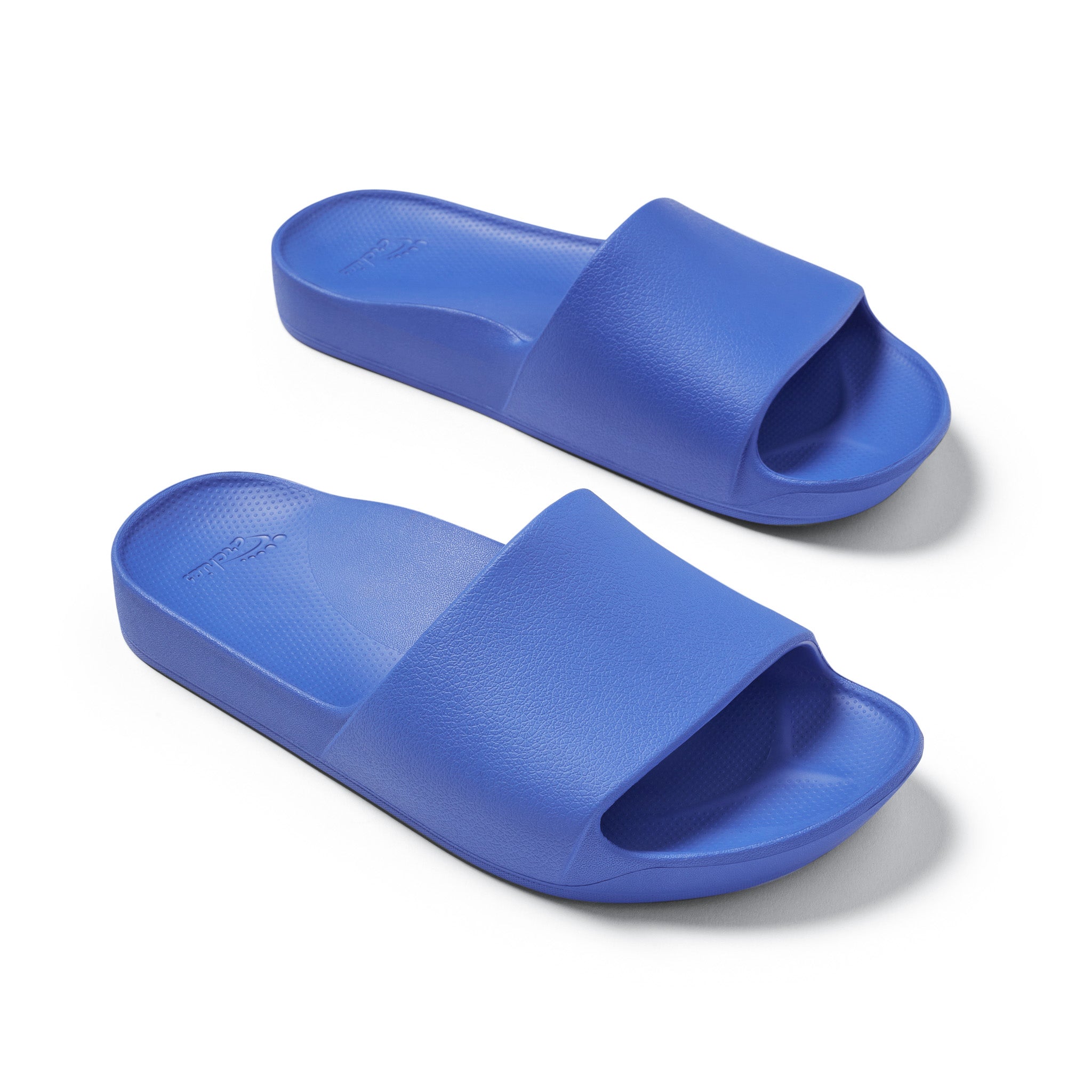 Arch Support Slides - Classic - Royal Blue - Clean Look Contour Sandals