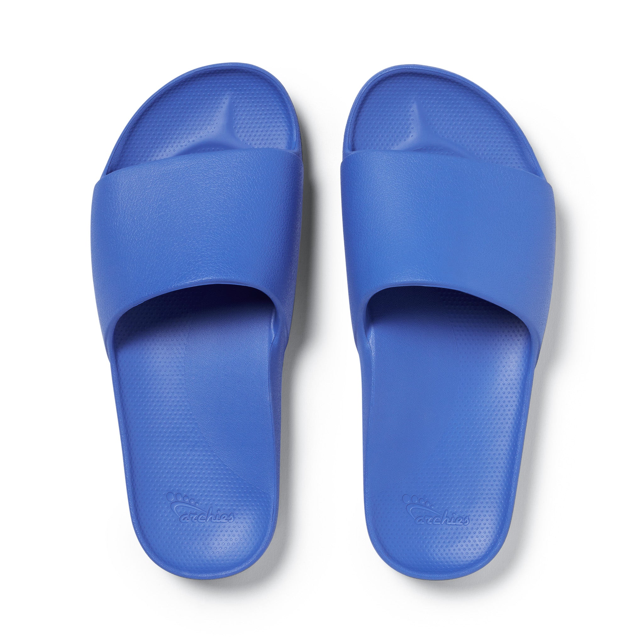 Arch Support Slides - Classic - Royal Blue - Clean Look Contour Sandals