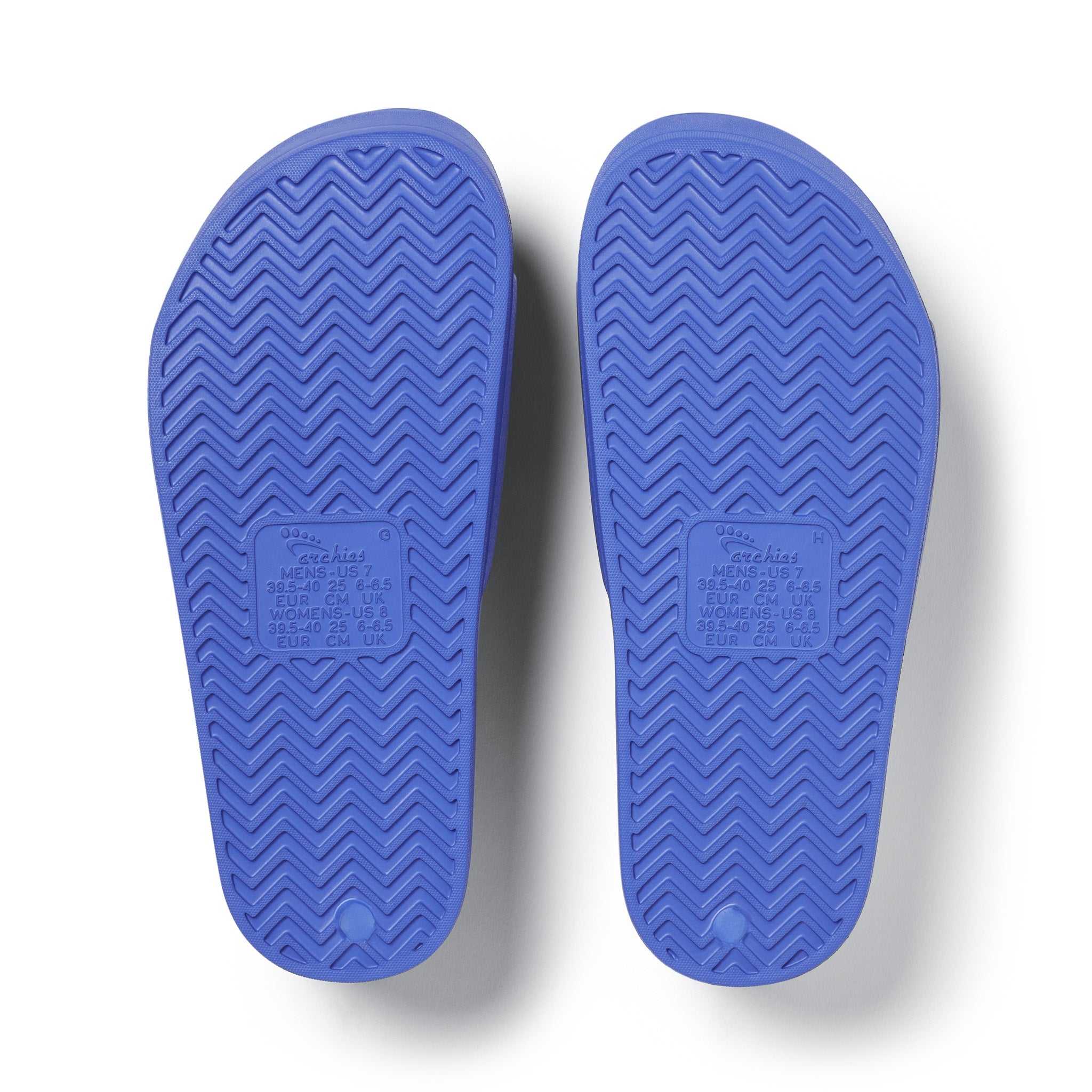 Arch Support Slides - Classic - Royal Blue - Clean Look Contour Sandals