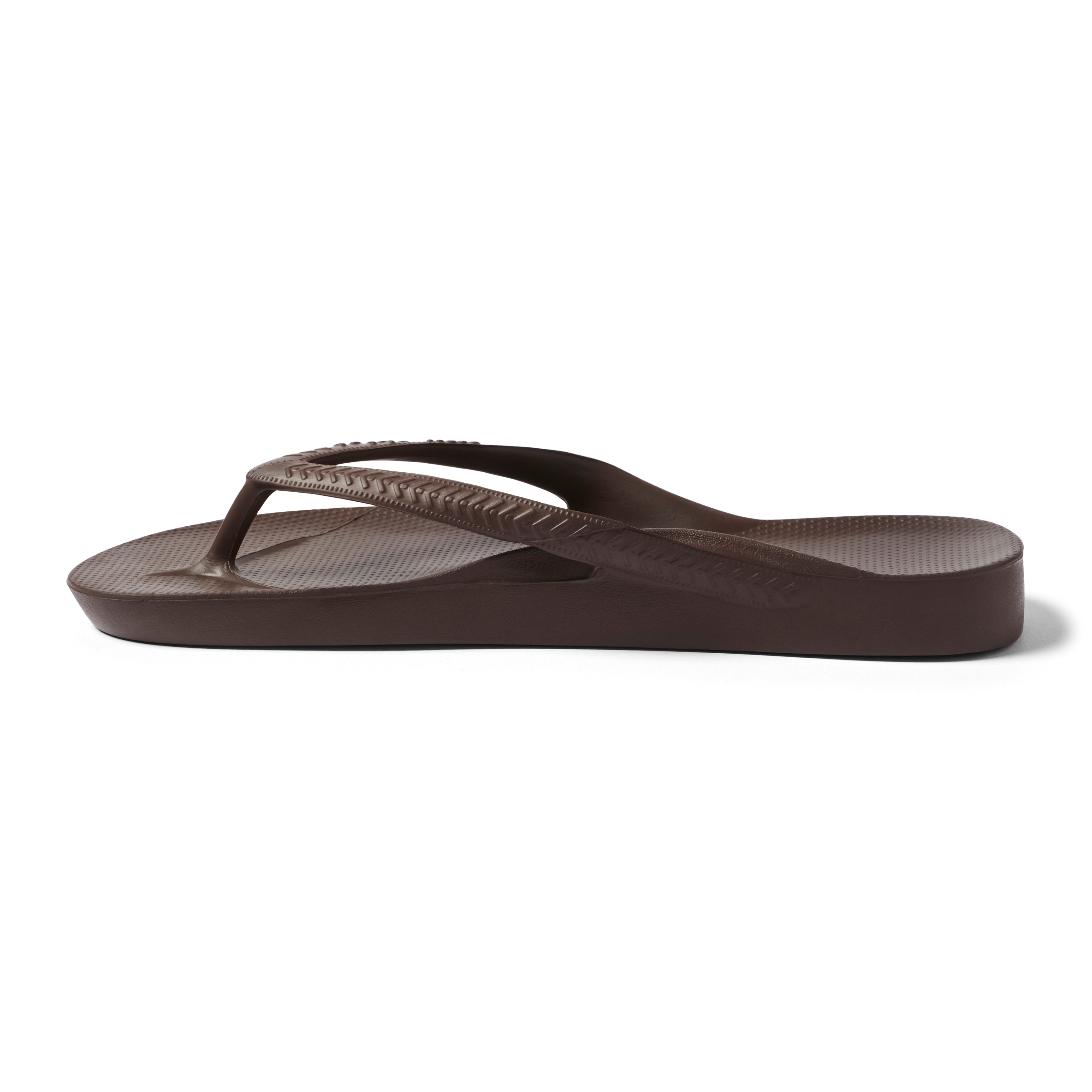 Arch Support Flip Flops - Classic - Brown - Easy Wear Support Slides