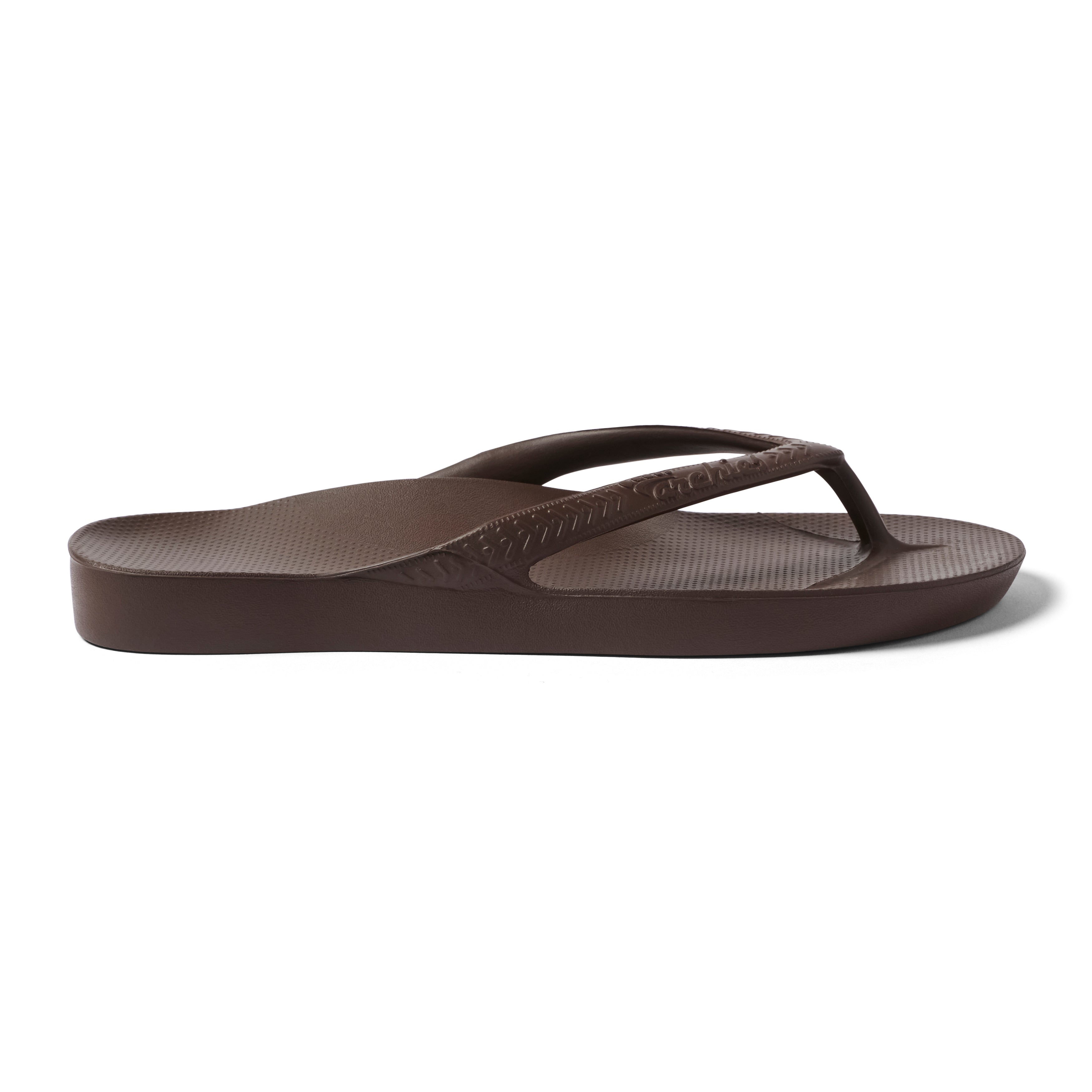 Arch Support Flip Flops - Classic - Brown - Easy Wear Support Slides