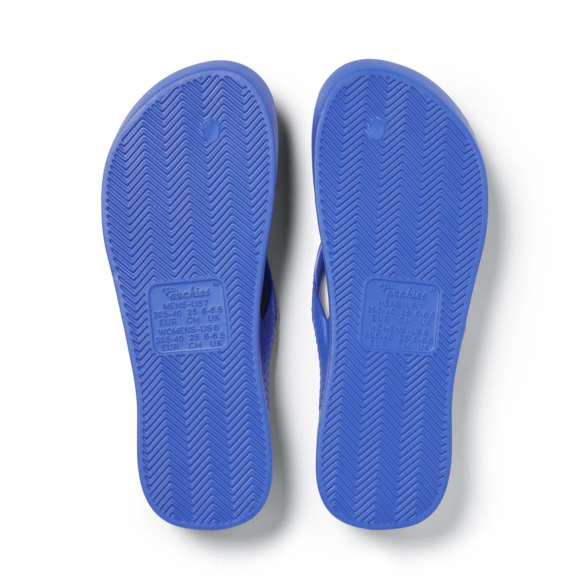 Arch Support Flip Flops - Classic - Royal Blue - Cushioned Slip On Sandals