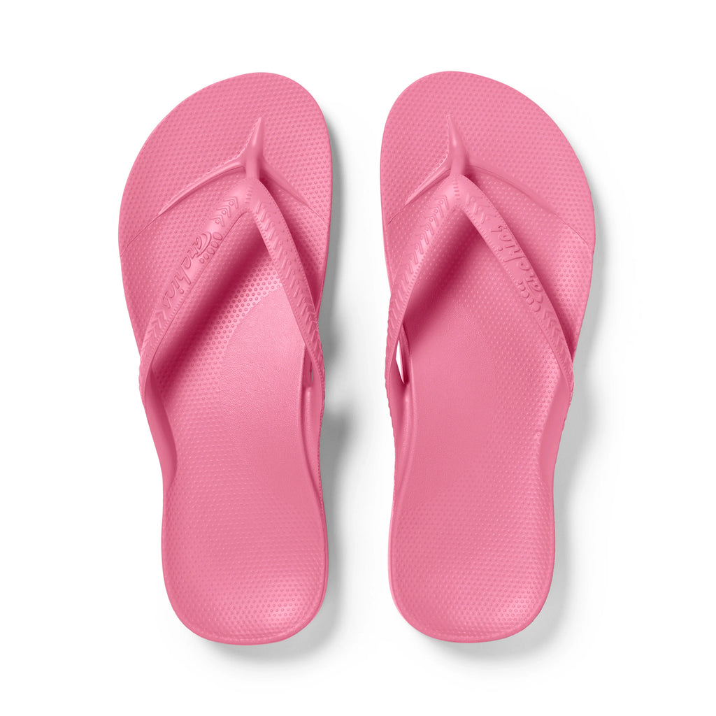 Arch Support Flip Flops - Classic - Hot Pink - Pool Ready Walking Sandals