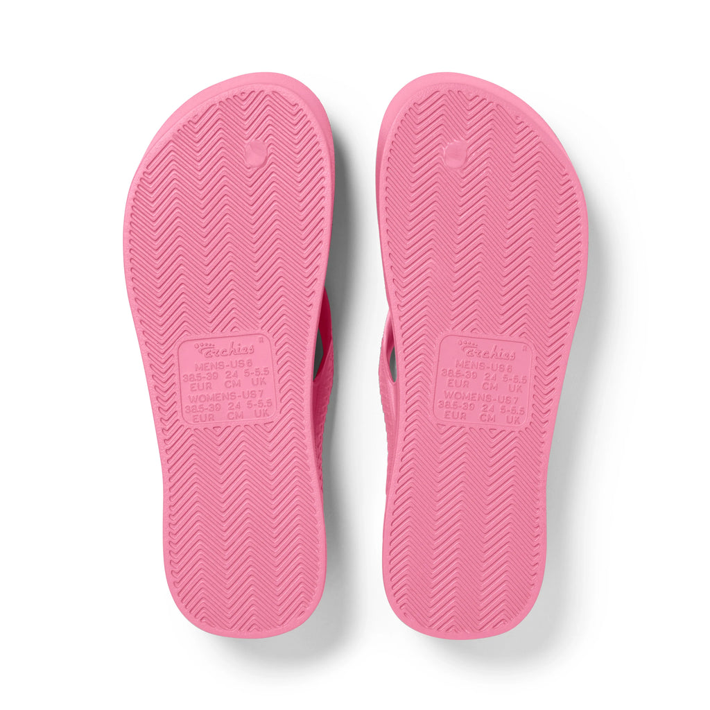 Arch Support Flip Flops - Classic - Hot Pink - Pool Ready Walking Sandals