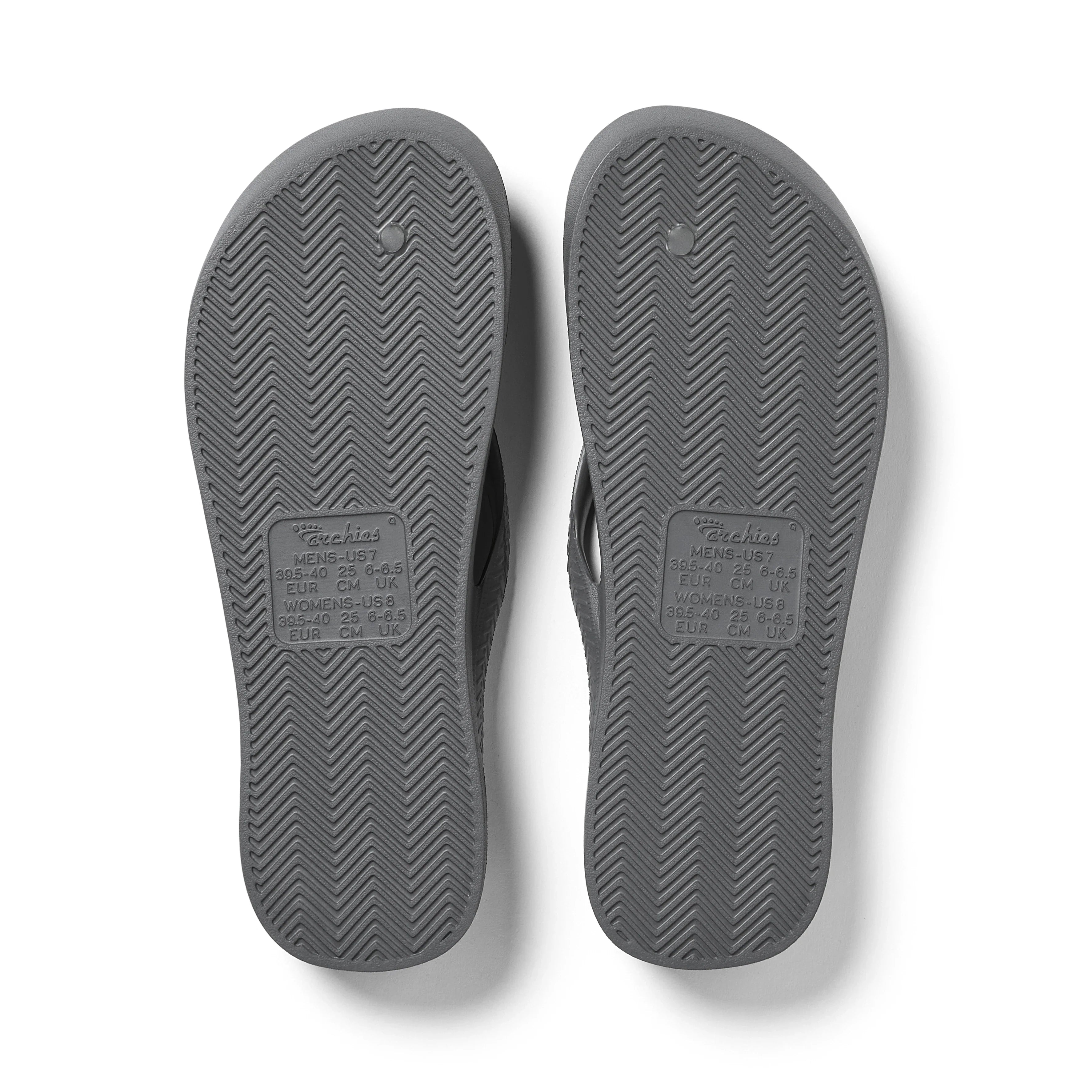 Arch Support Flip Flops - Classic - Charcoal - Walk Ready Easy Fit Slides