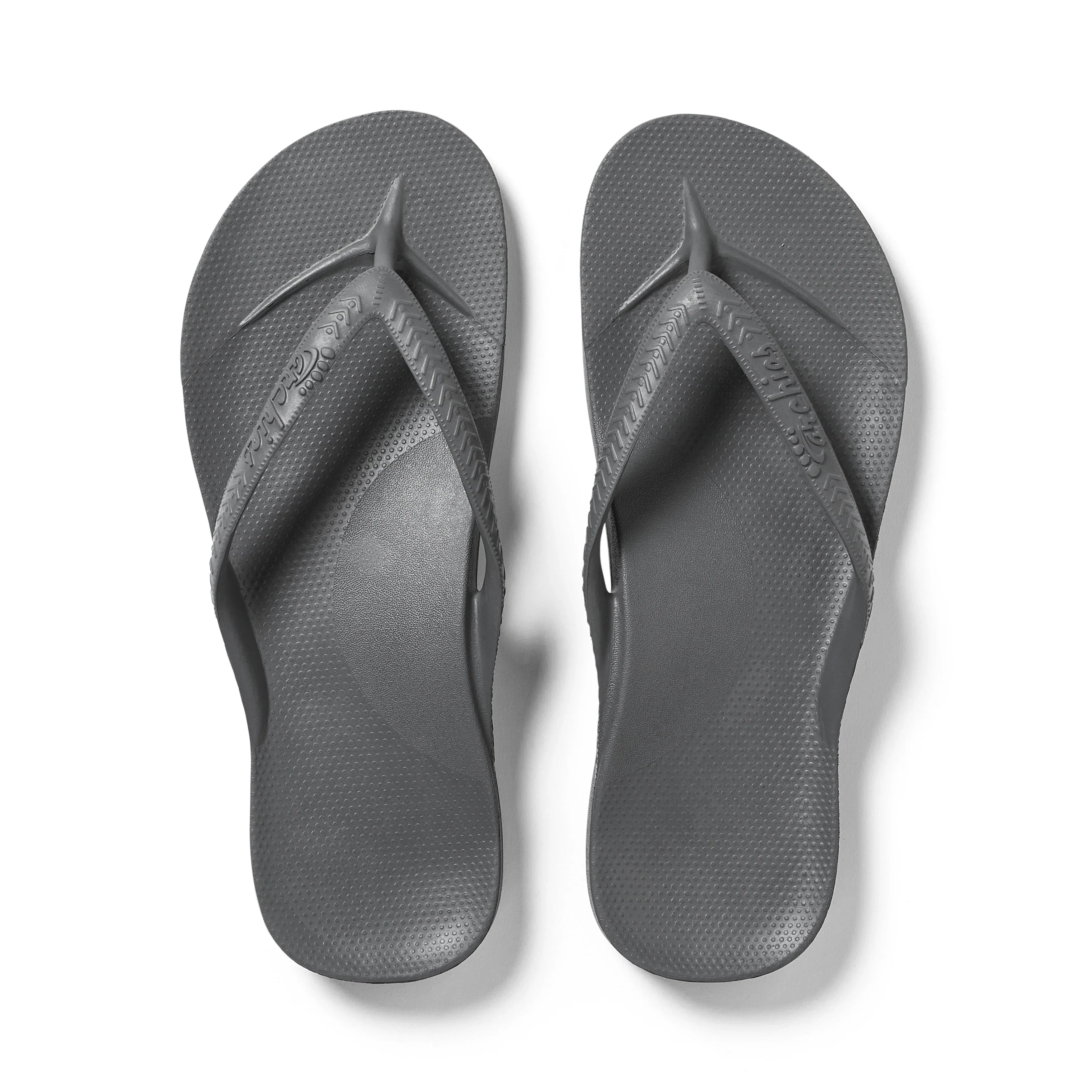 Arch Support Flip Flops - Classic - Charcoal - Walk Ready Easy Fit Slides