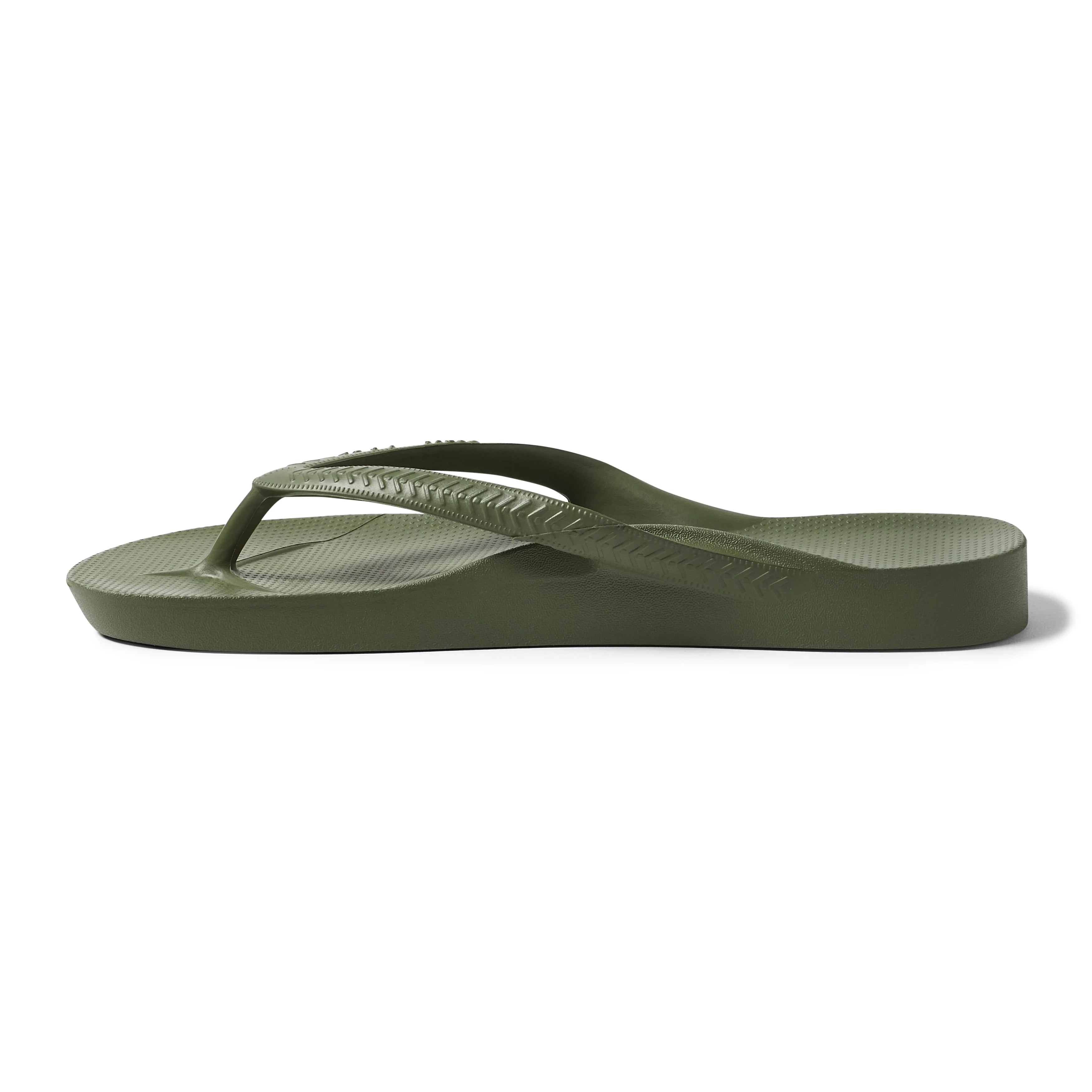 Arch Support Flip Flops - Classic - Olive - Supportive Beach Sandals