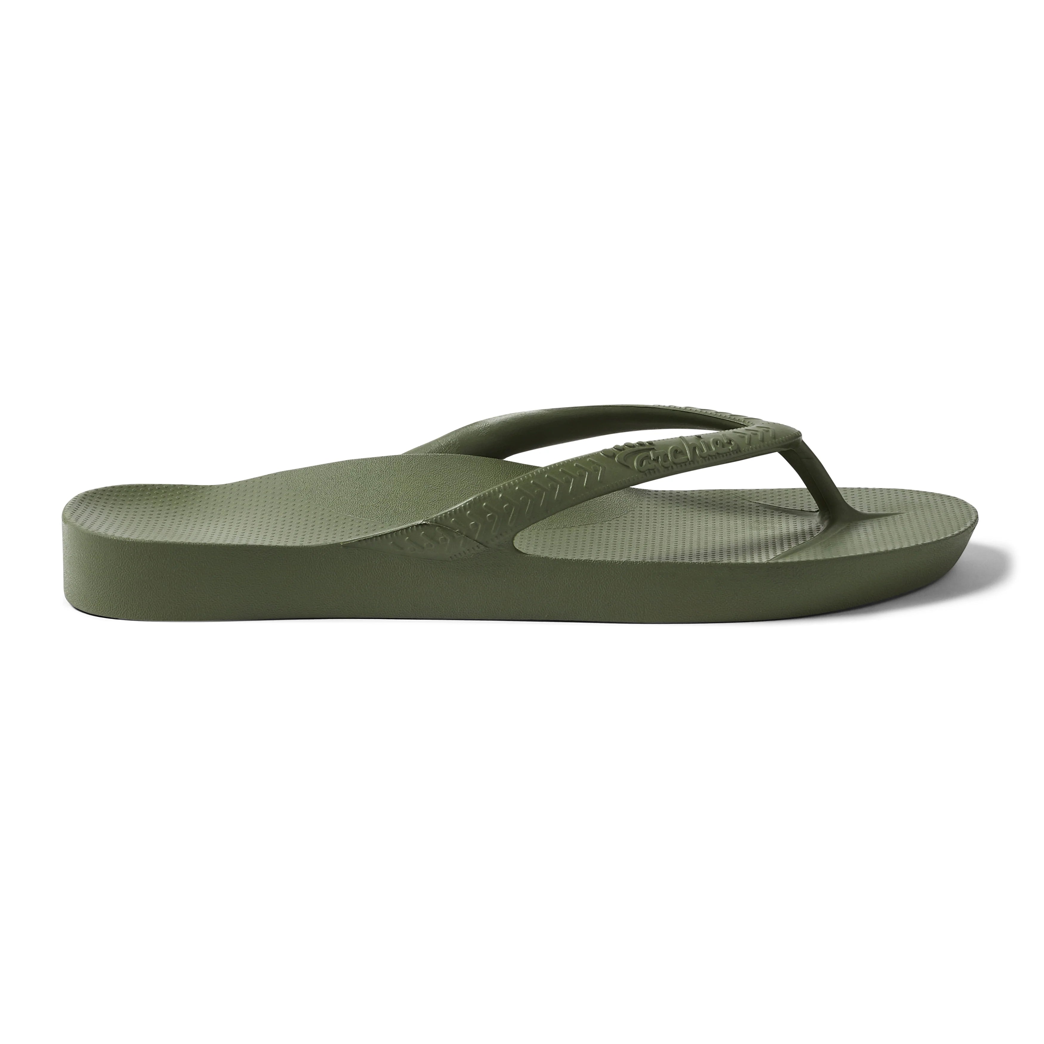 Arch Support Flip Flops - Classic - Olive - Supportive Beach Sandals