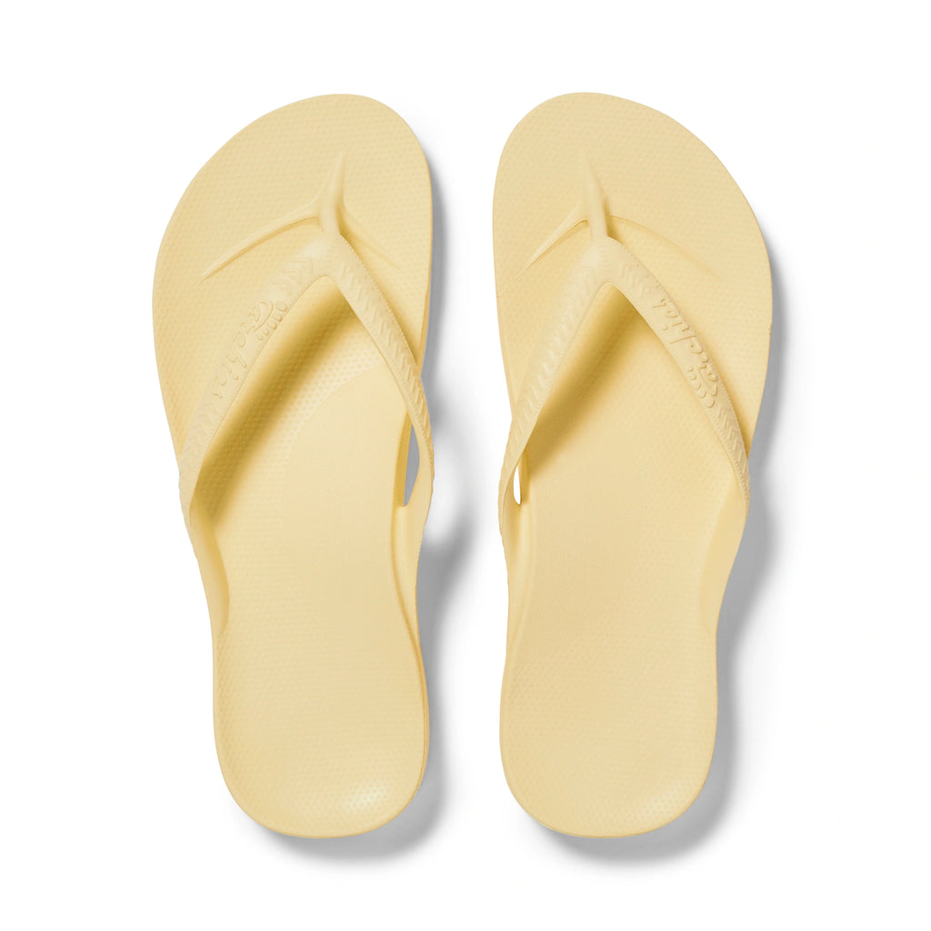Arch Support Flip Flops - Classic - Lemon - Pool Ready Warm Weather Sandals