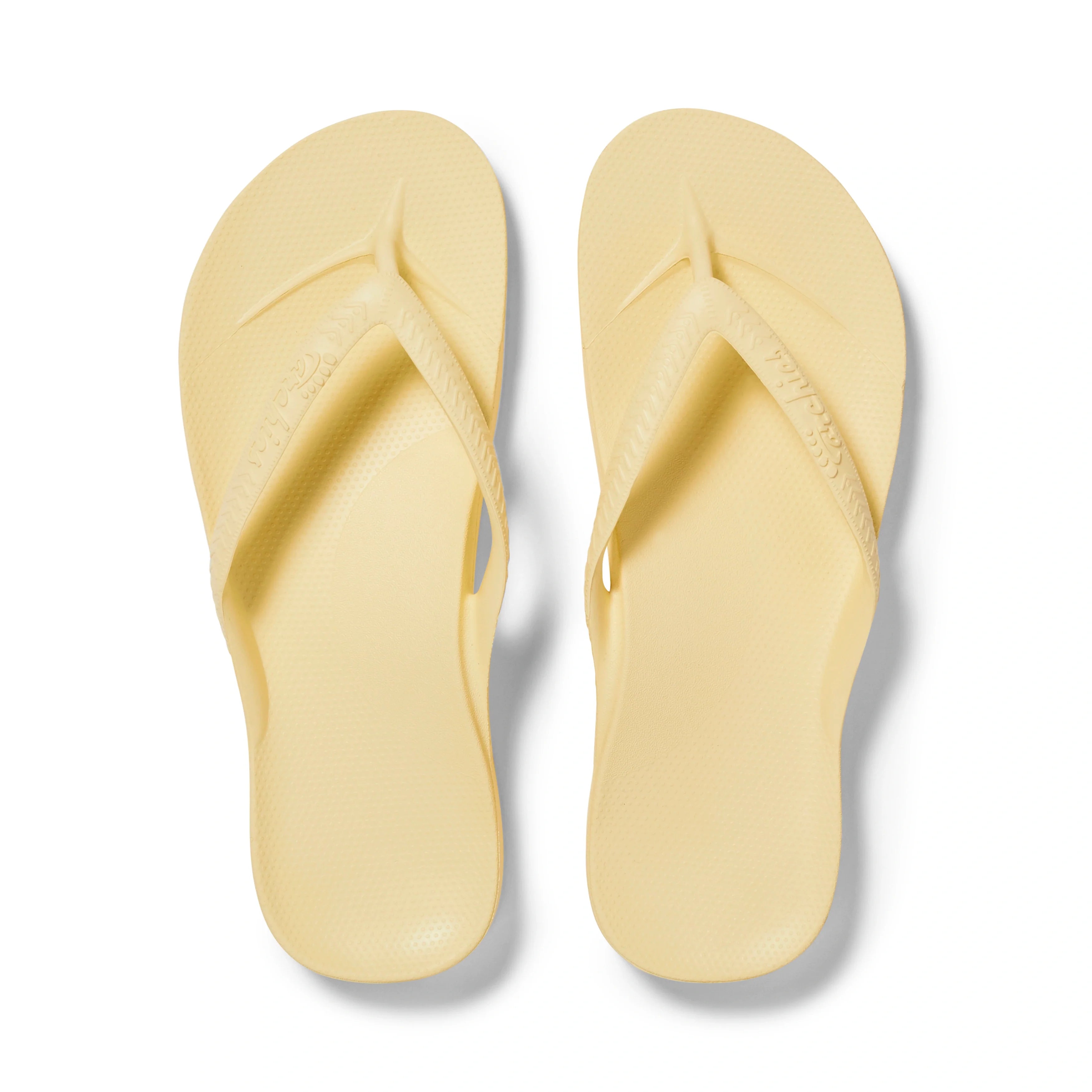 Arch Support Flip Flops - Classic - Lemon - Pool Ready Warm Weather Sandals