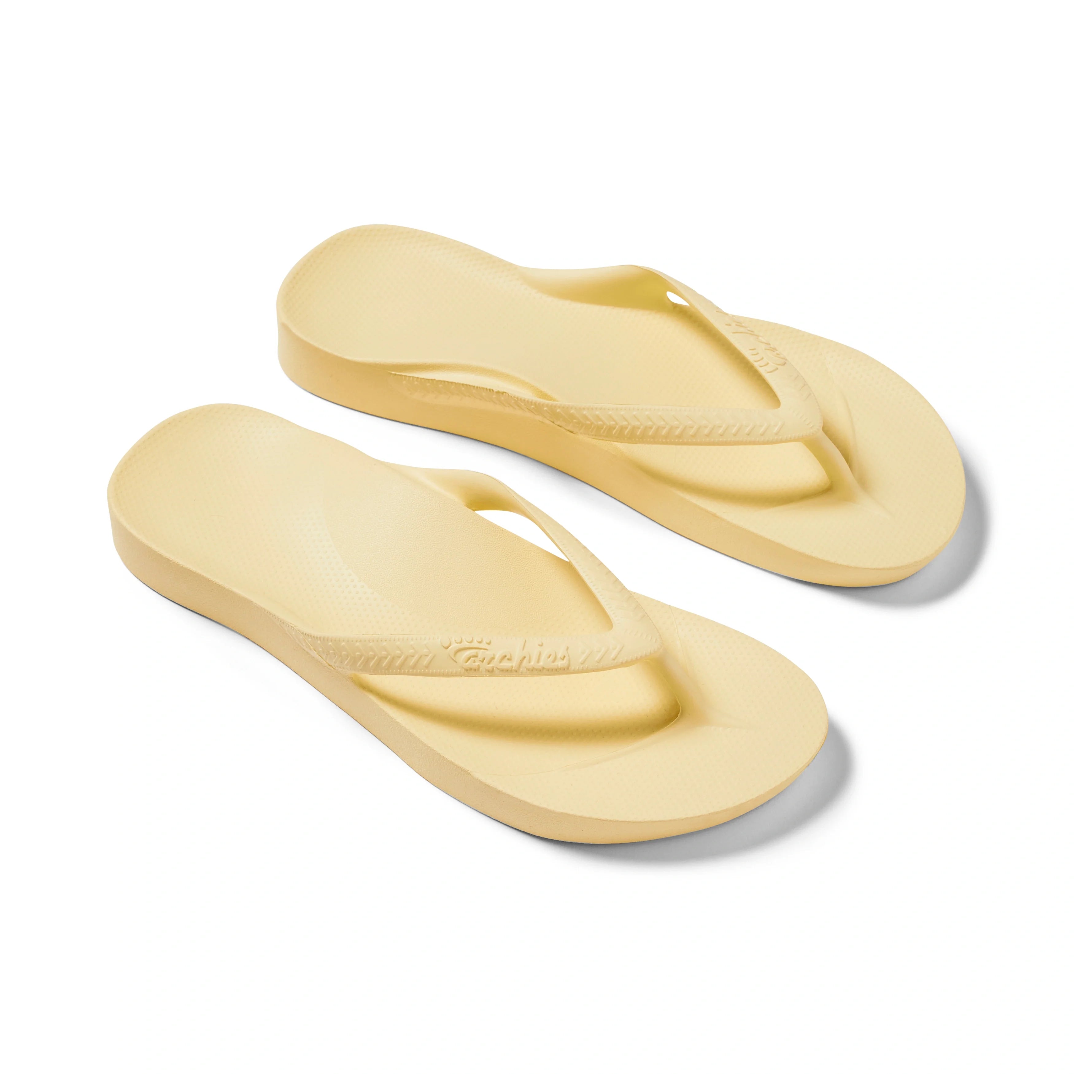 Arch Support Flip Flops - Classic - Lemon - Pool Ready Warm Weather Sandals