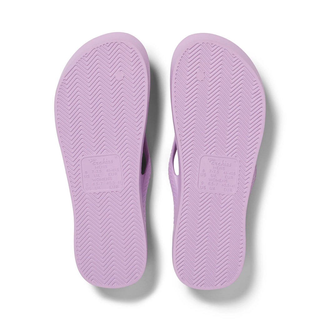 Arch Support Flip Flops - Classic - Lilac - Travel Ready Support Slides