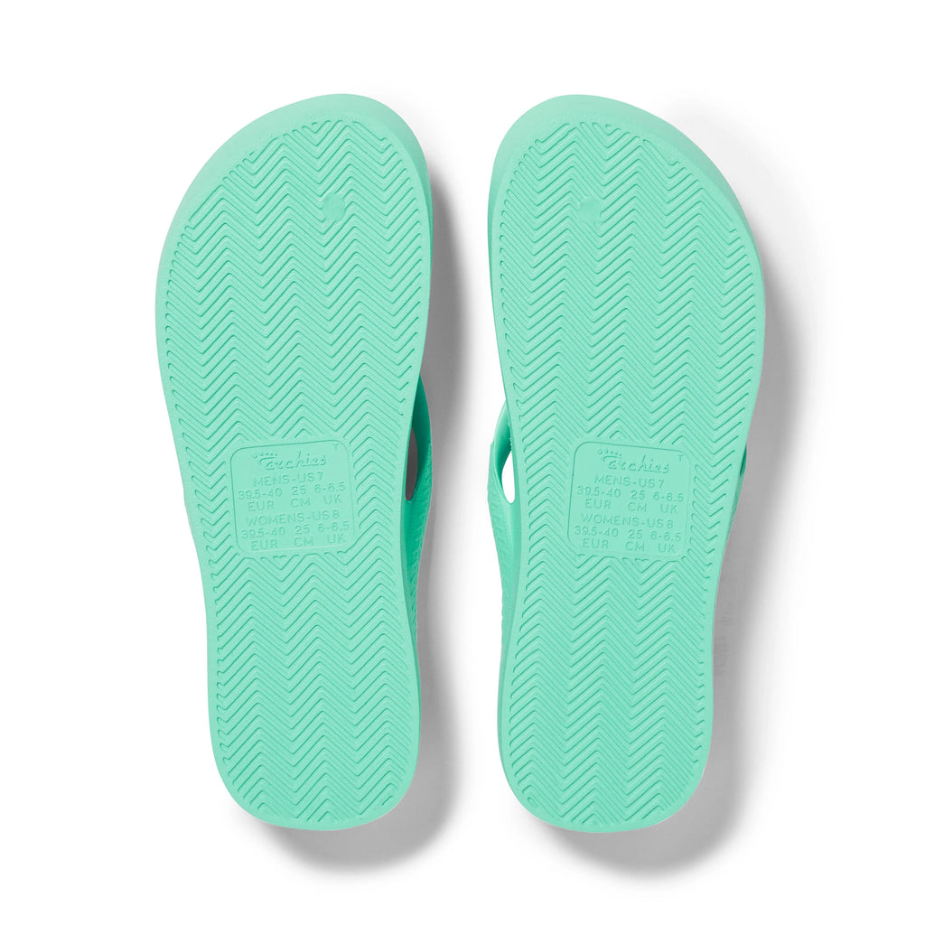 Arch Support Flip Flops - Classic - Mint - Cushioned Weekend Slides
