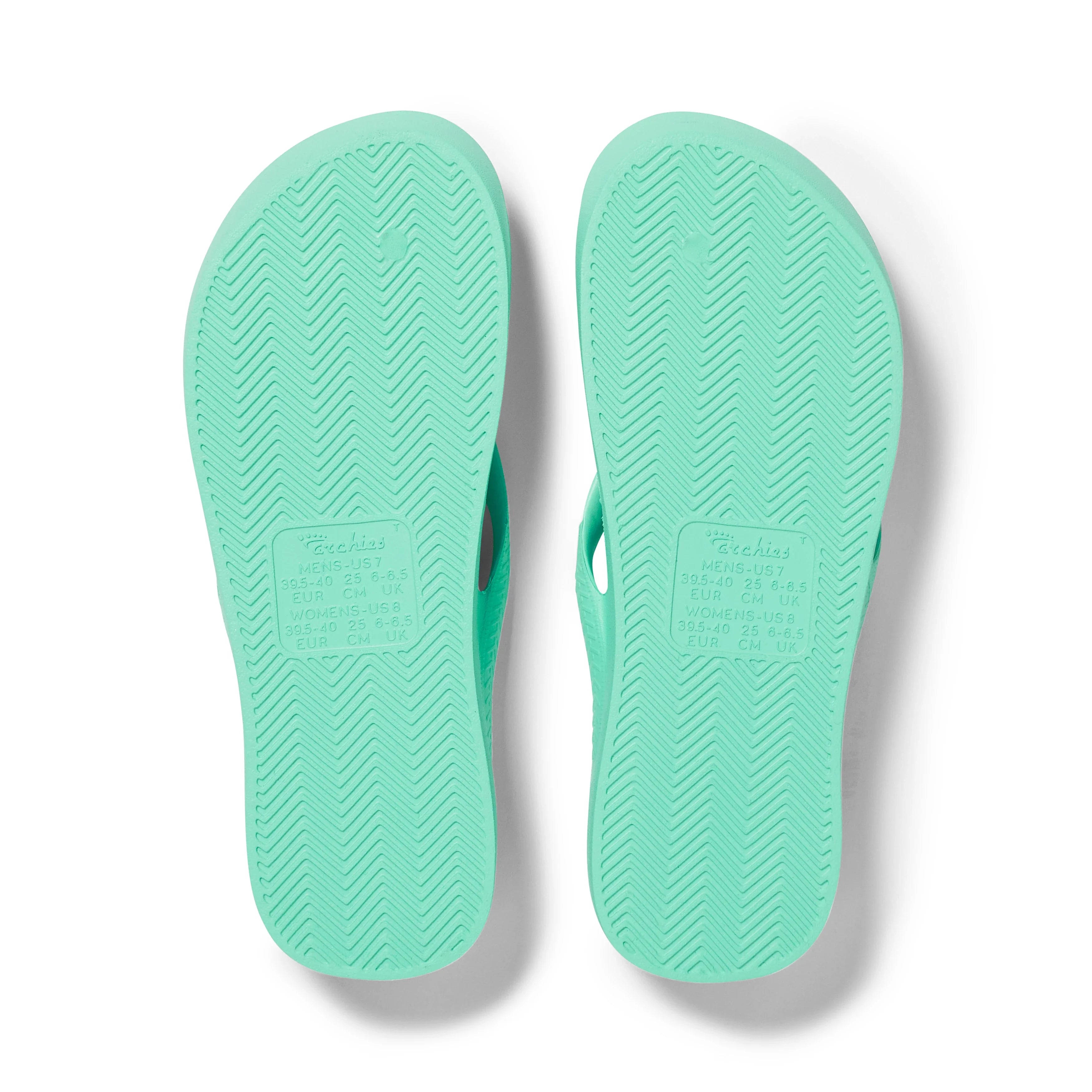 Arch Support Flip Flops - Classic - Mint - Cushioned Weekend Slides