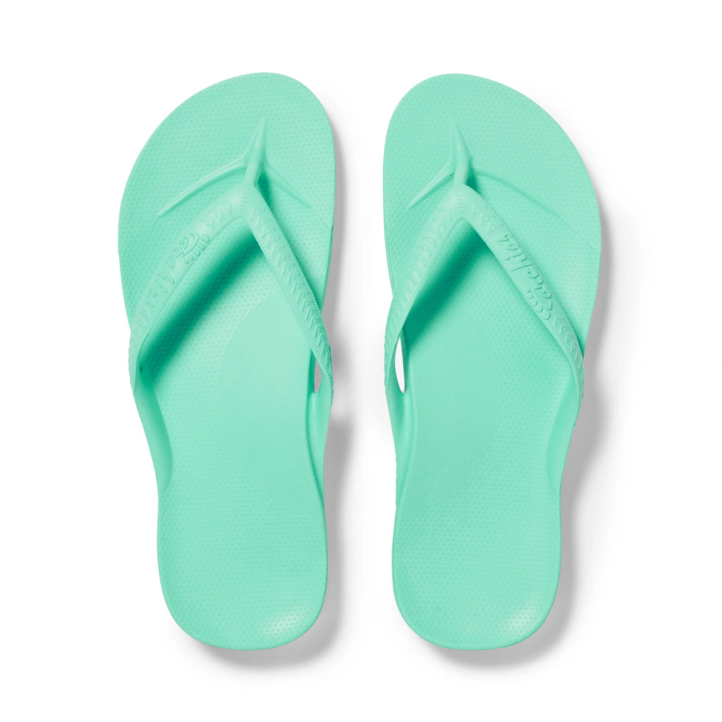 Arch Support Flip Flops - Classic - Mint - Cushioned Weekend Slides