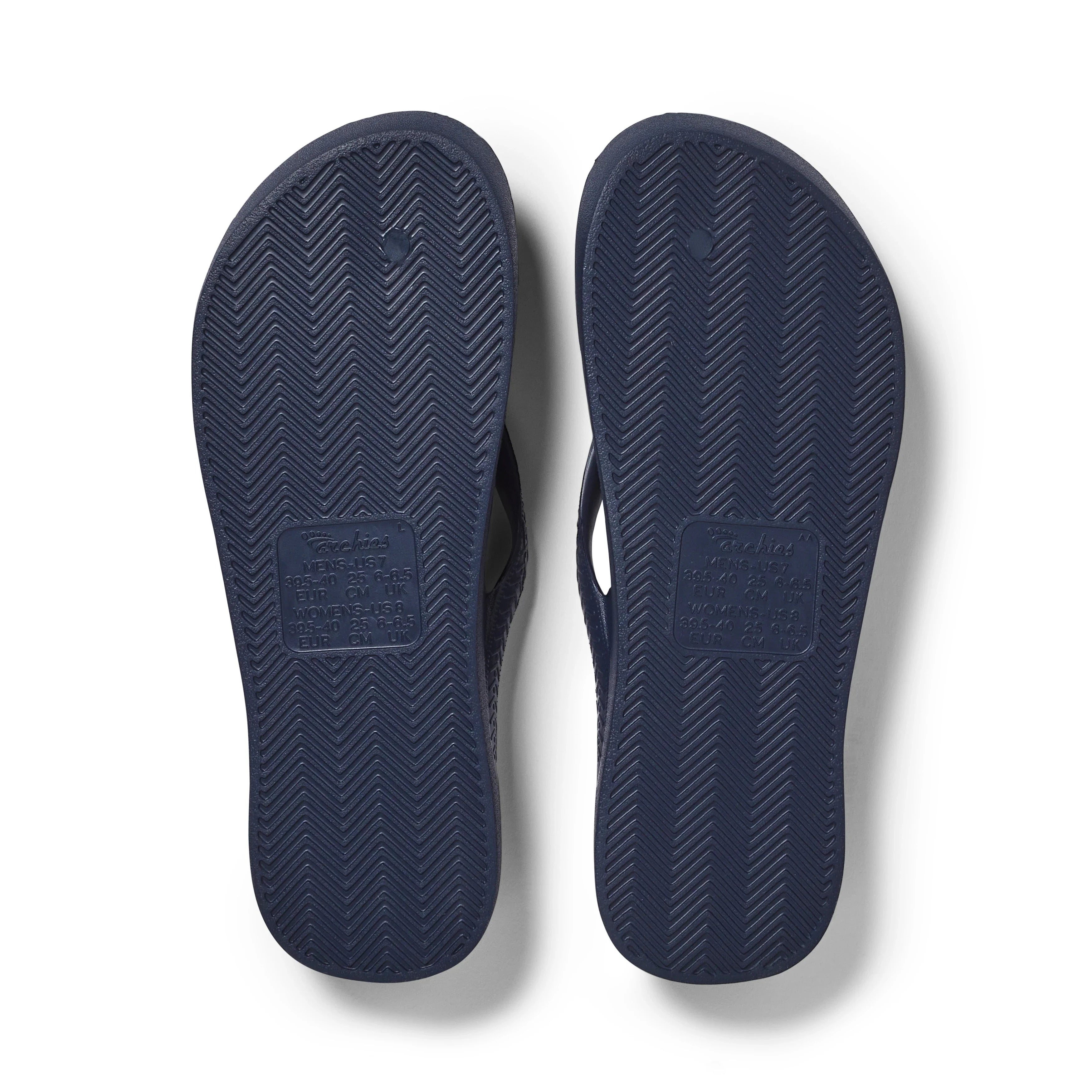 Arch Support Flip Flops - Classic - Navy - Classic Beach Sandals