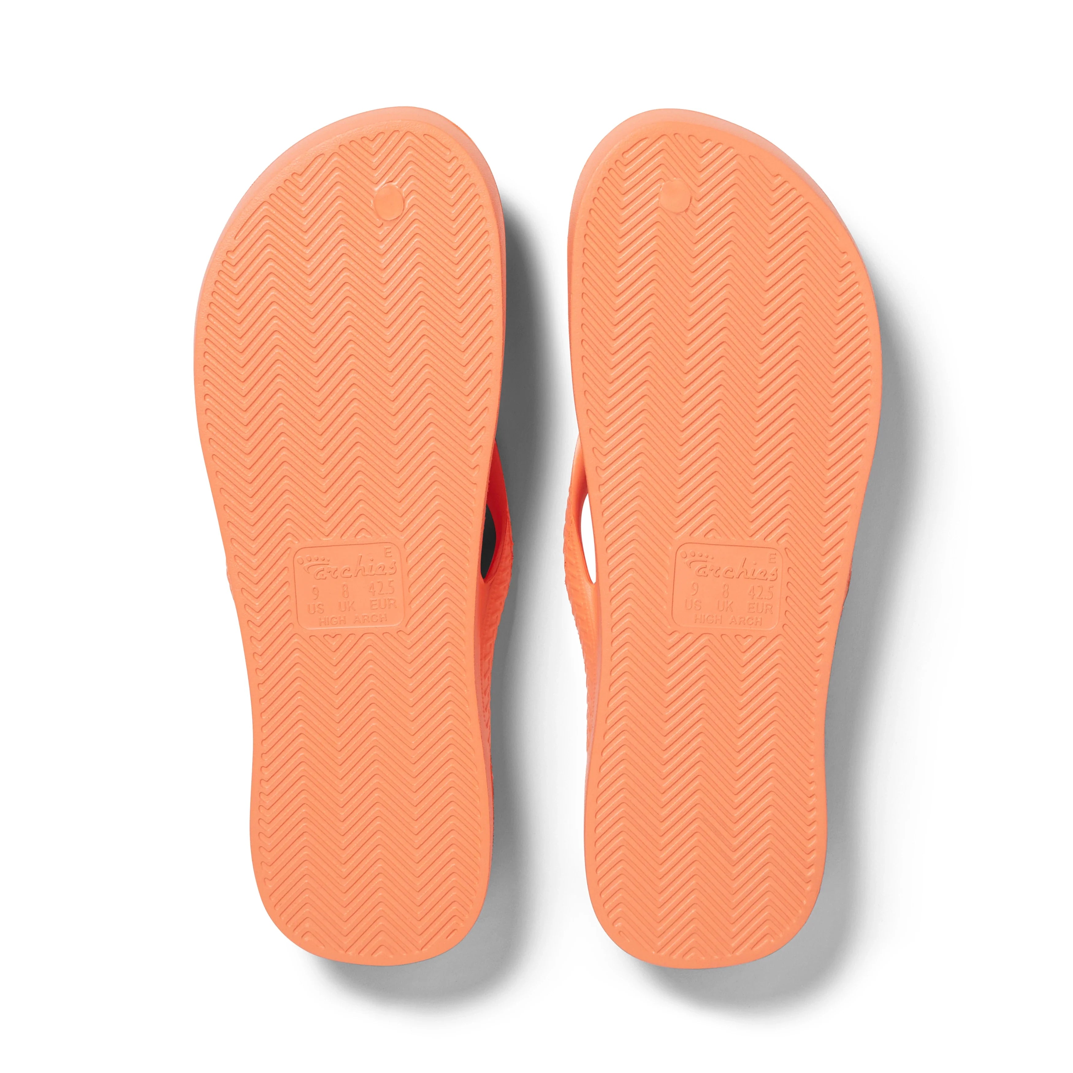 Arch Support Flip Flops - Classic - Peach - Beach Ready Vacation Sandals
