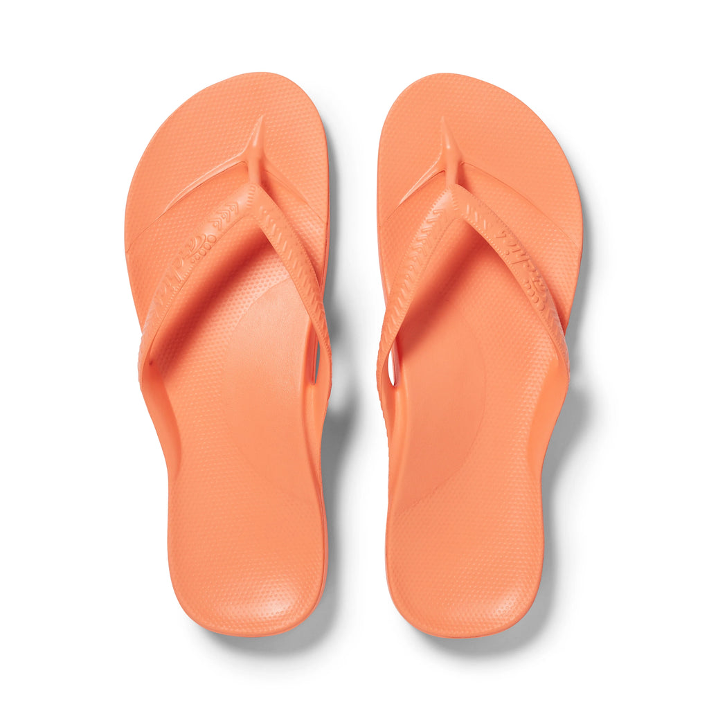 Arch Support Flip Flops - Classic - Peach - Beach Ready Vacation Sandals