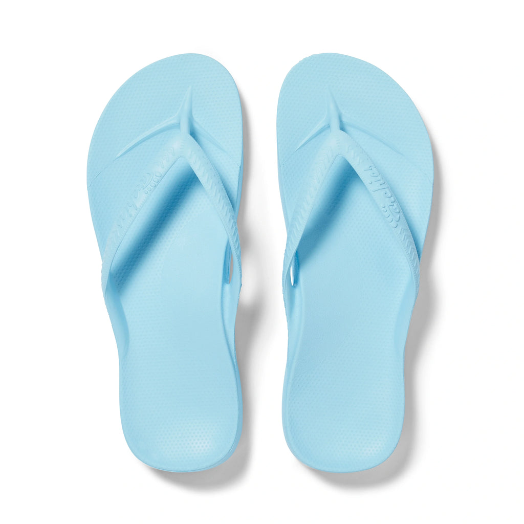 Arch Support Flip Flops - Classic - Sky Blue - Soft Step Vacation Sandals