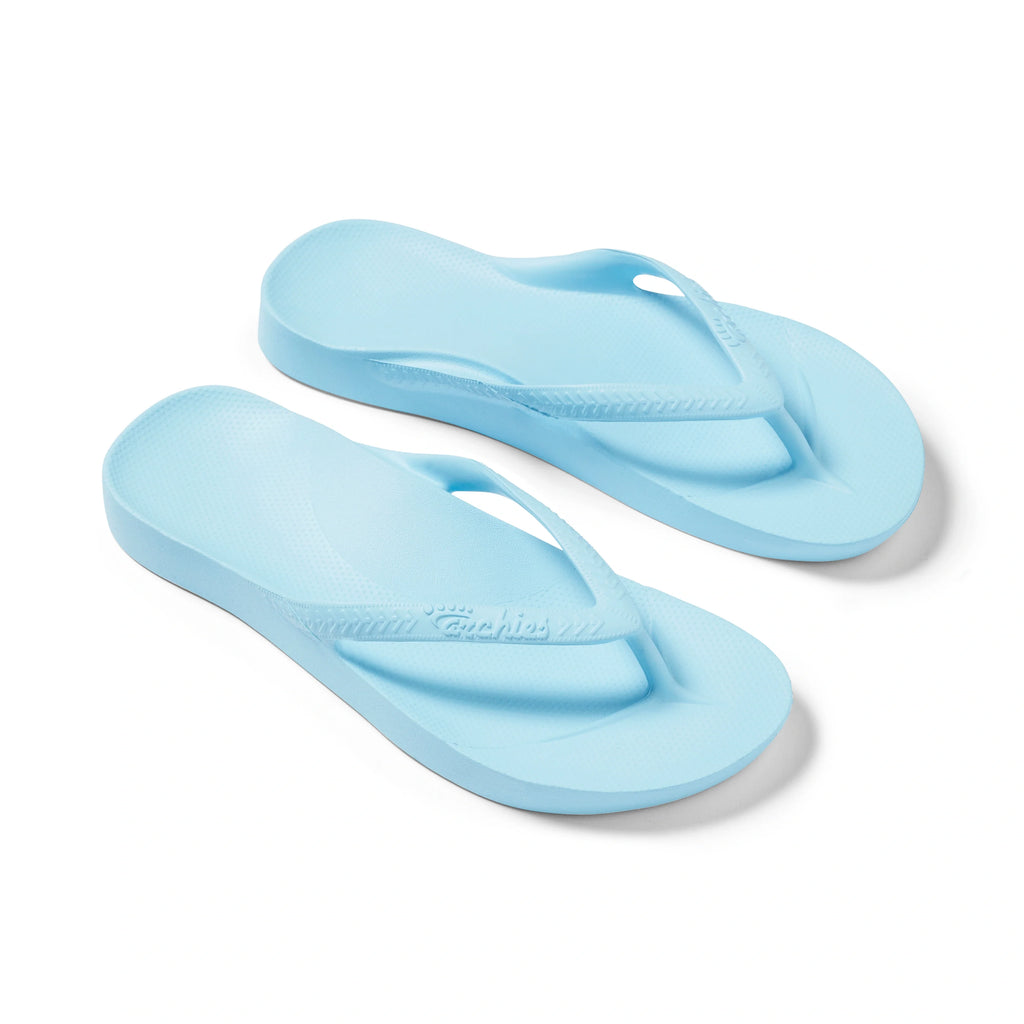 Arch Support Flip Flops - Classic - Sky Blue - Soft Step Vacation Sandals