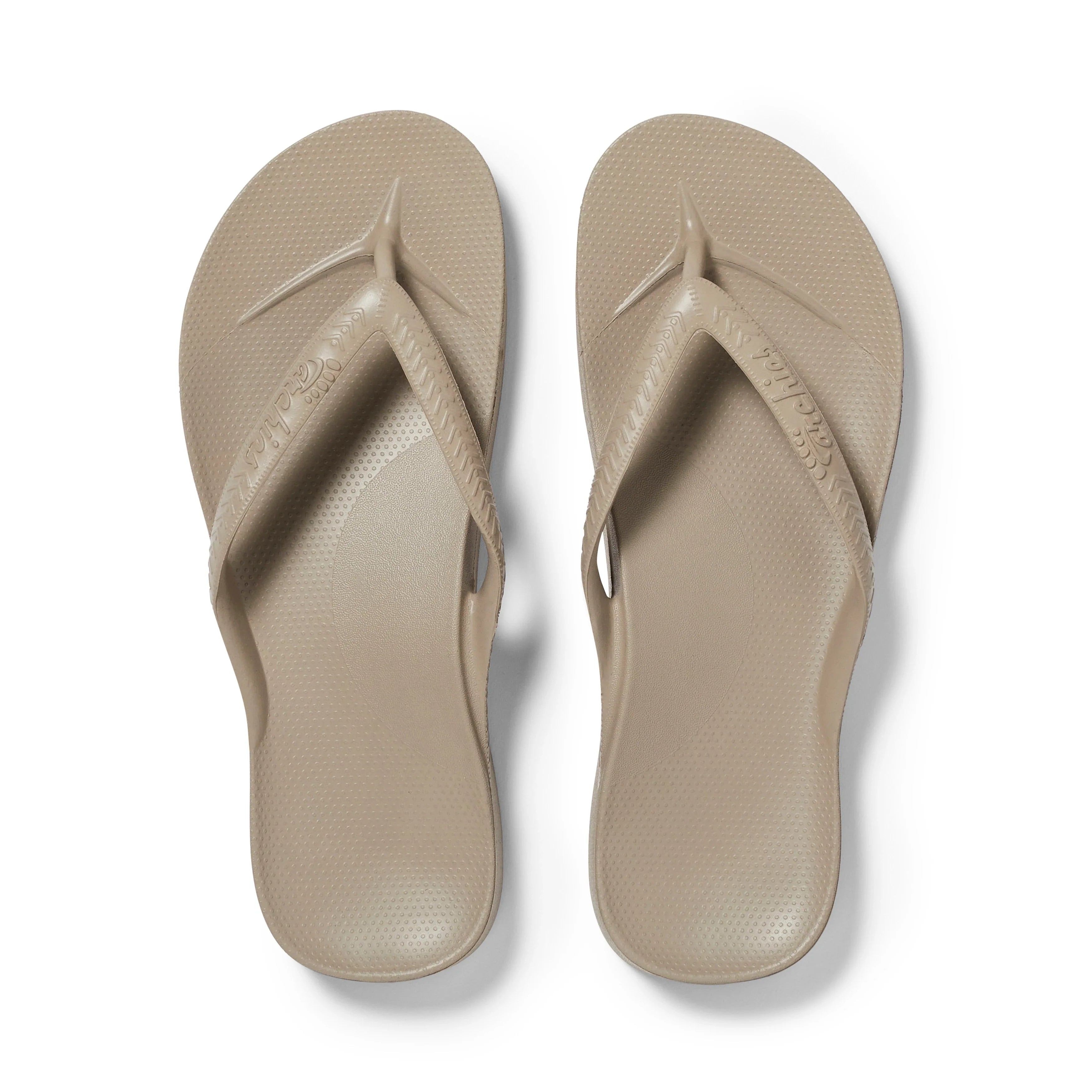 Arch Support Flip Flops - Classic - Taupe - Beach Ready Flip Flops