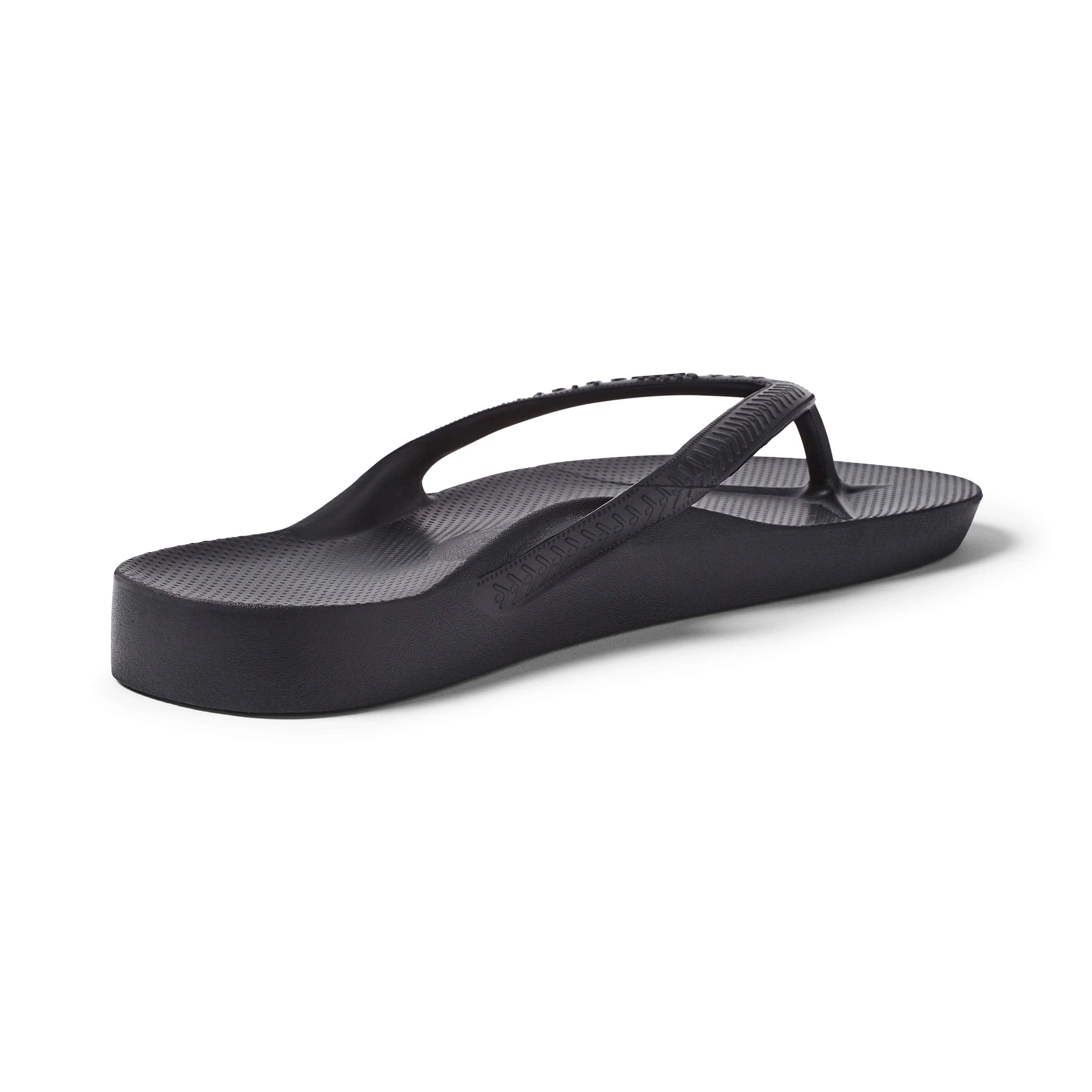 Arch Support Flip Flops - Classic - Black - Cushioned Comfort Slides