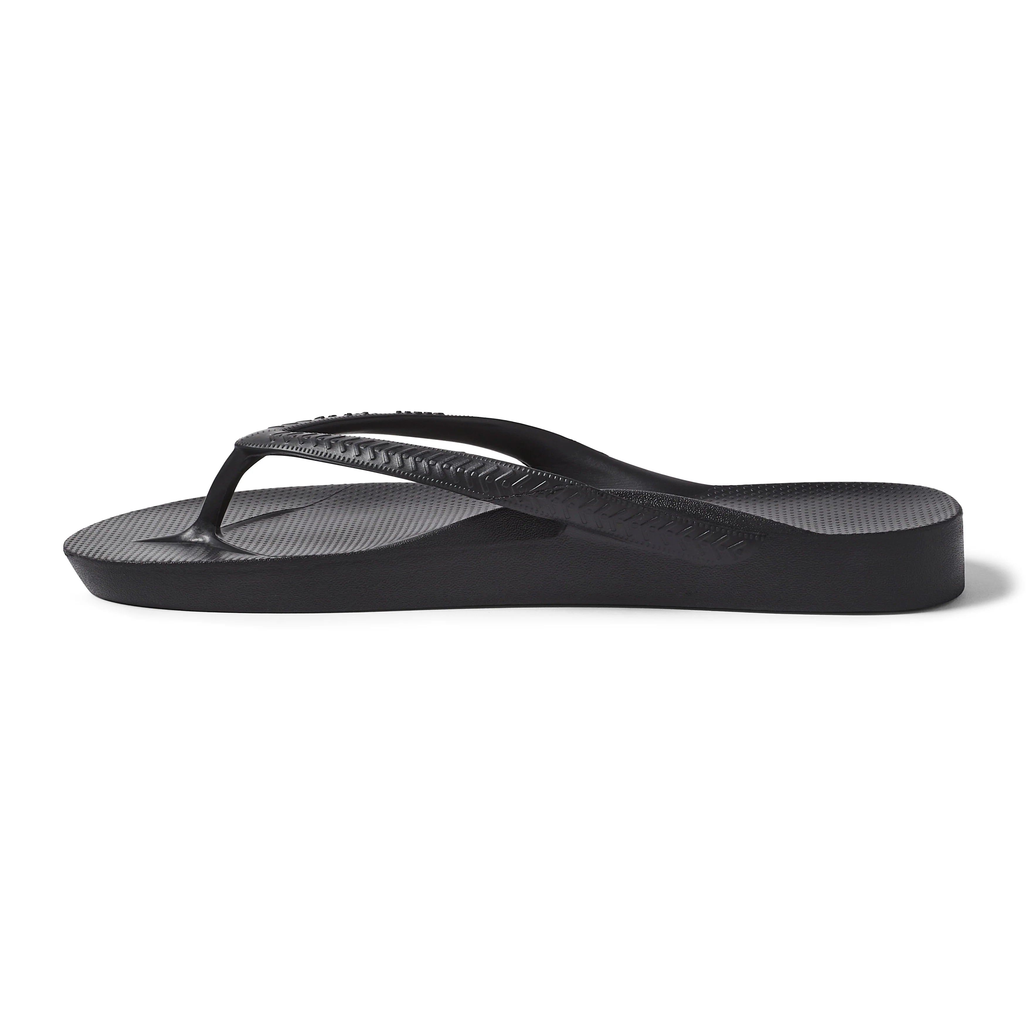 Arch Support Flip Flops - Classic - Black - Cushioned Comfort Slides