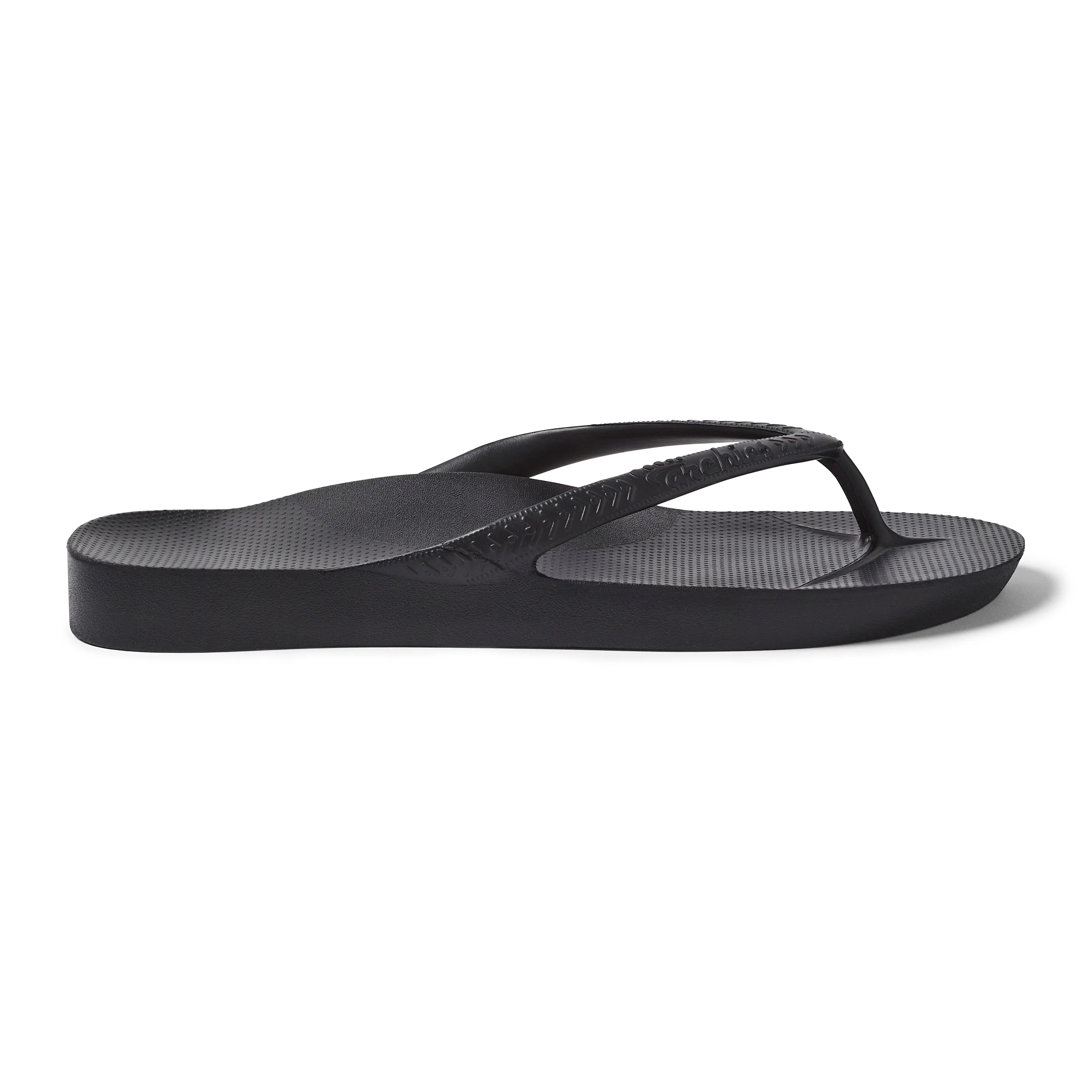 Arch Support Flip Flops - Classic - Black - Cushioned Comfort Slides
