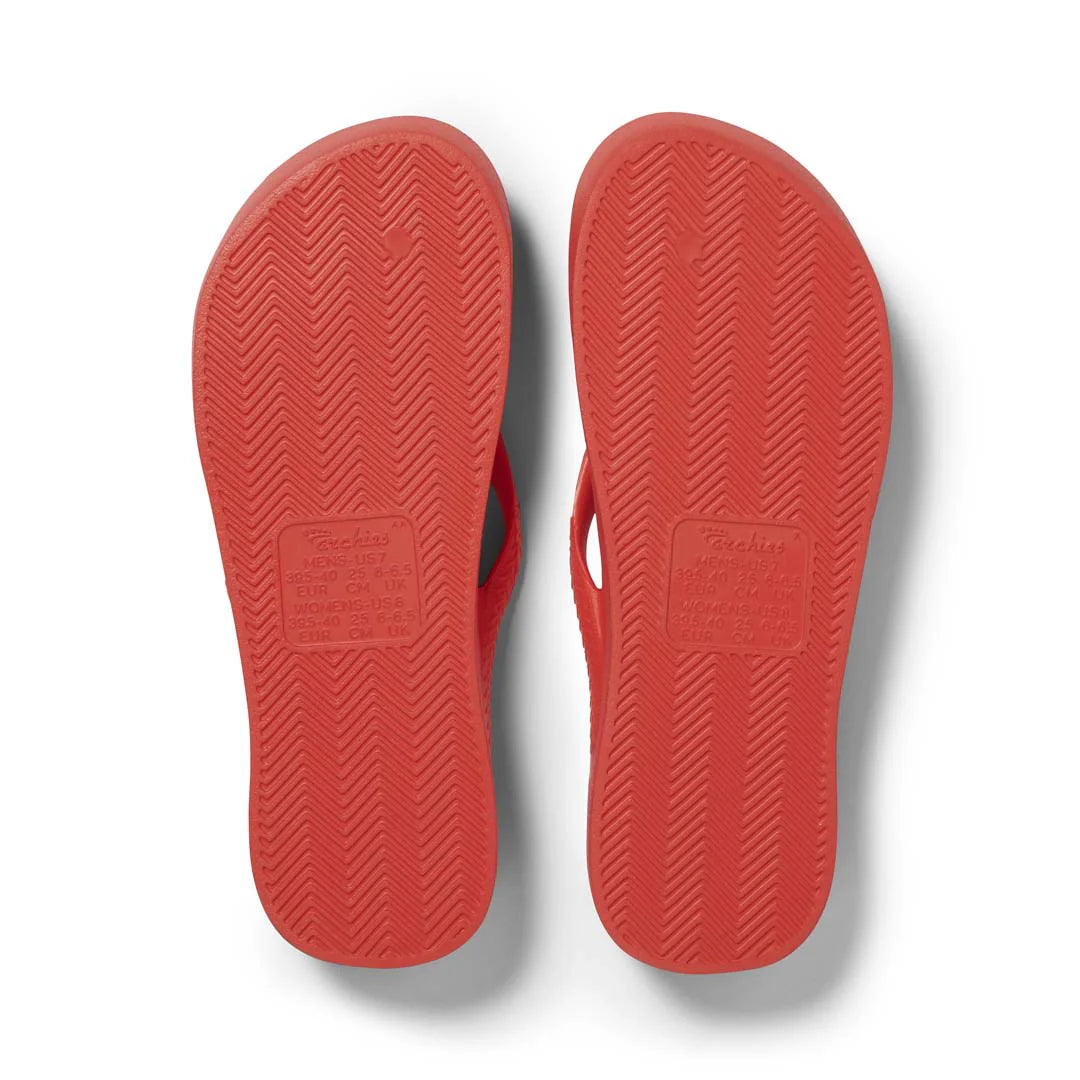 Arch Support Flip Flops - Classic - Coral - Modern Easy Fit Slides