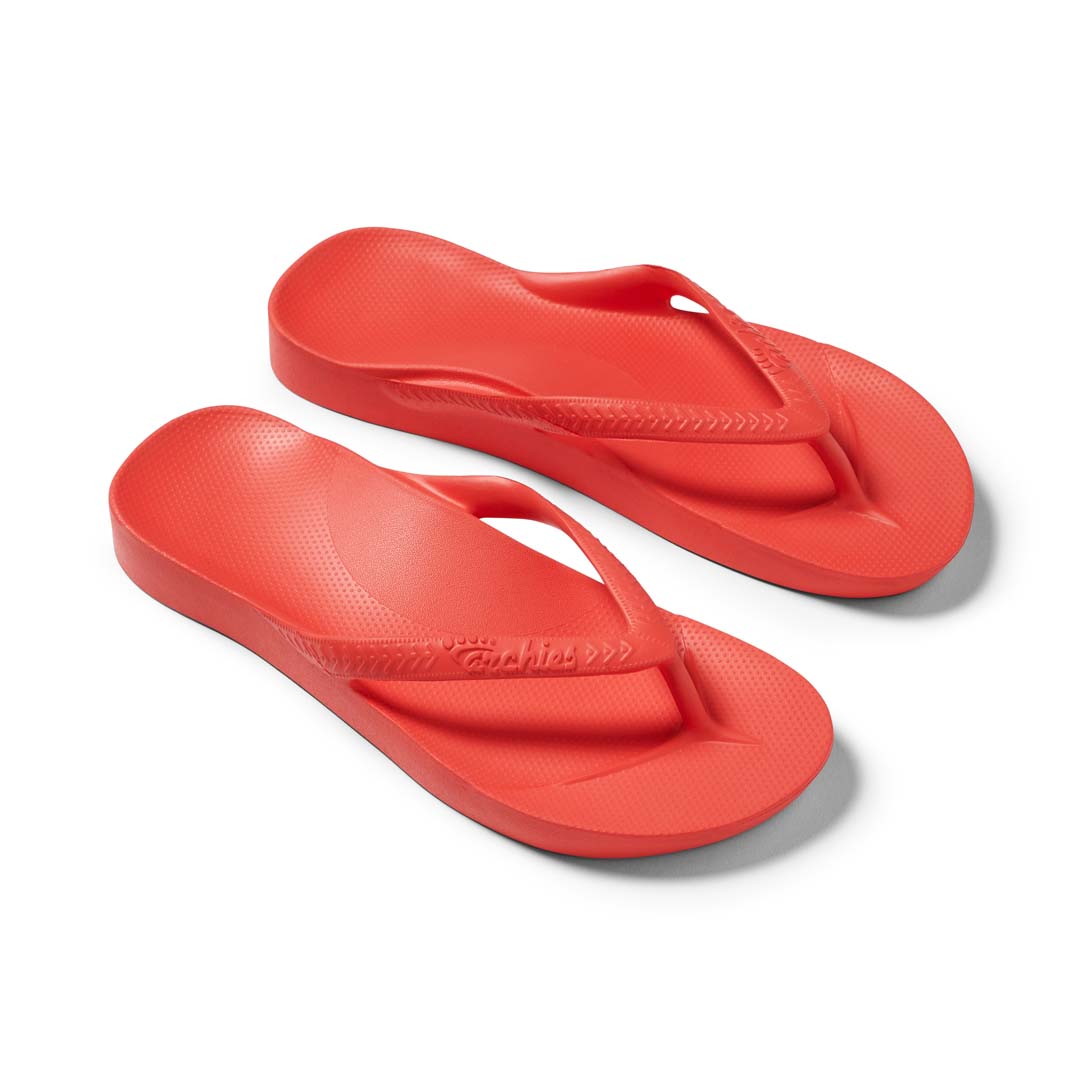 Arch Support Flip Flops - Classic - Coral - Modern Easy Fit Slides
