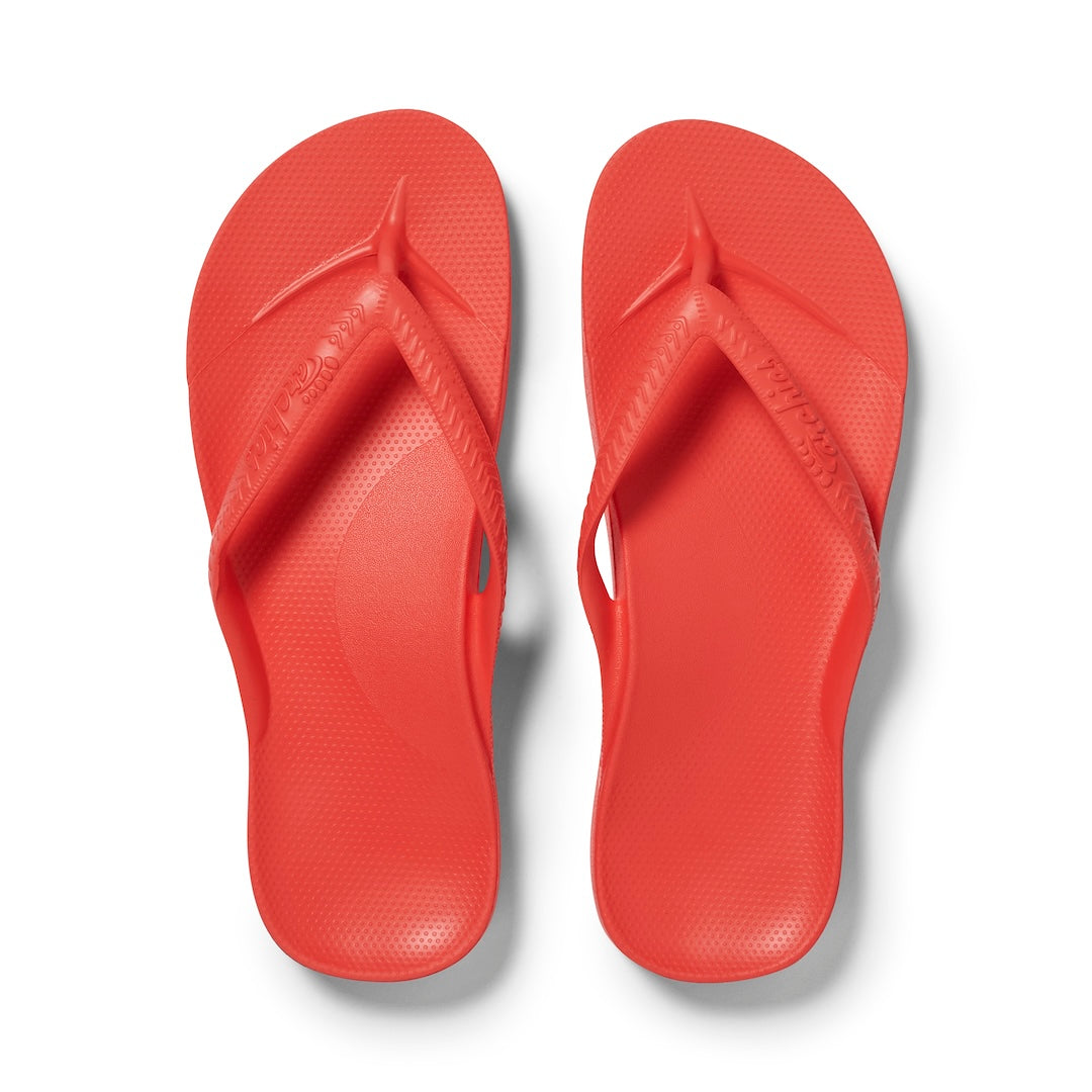 Arch Support Flip Flops - Classic - Coral - Modern Easy Fit Slides