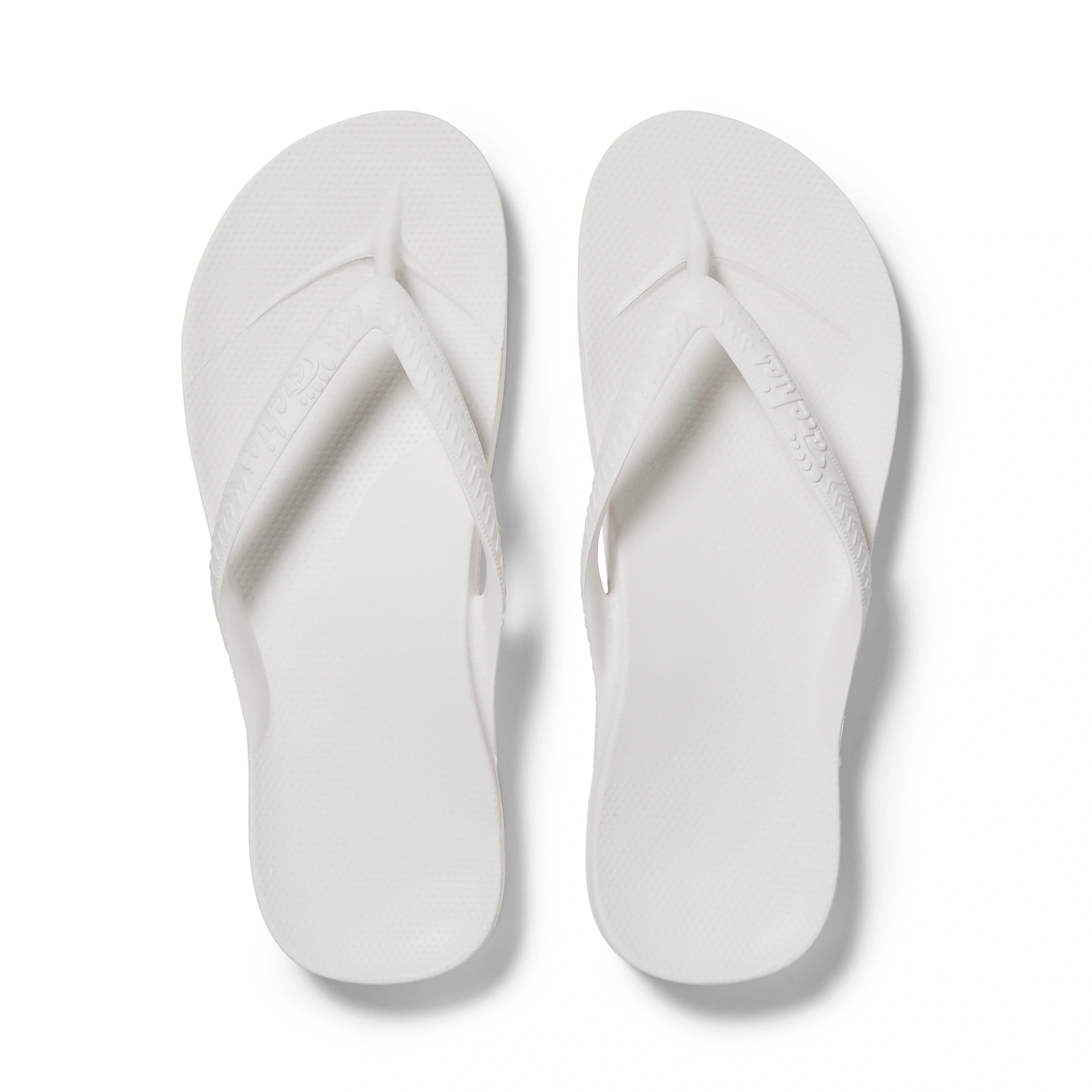 Arch Support Flip Flops - Classic - White - Daily Open Toe Sandals
