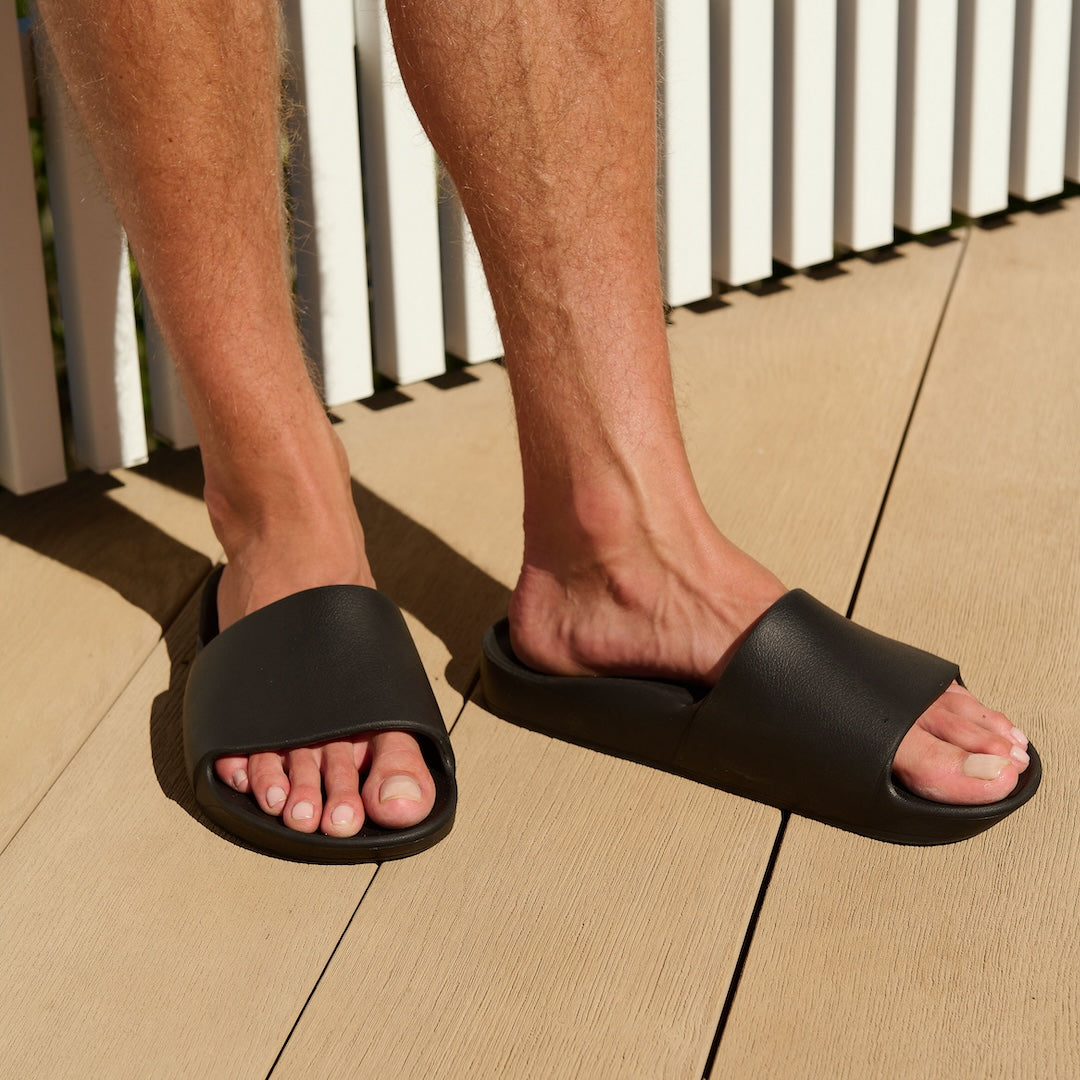 Arch Support Slides - Classic - Black - Simple Summer Slides