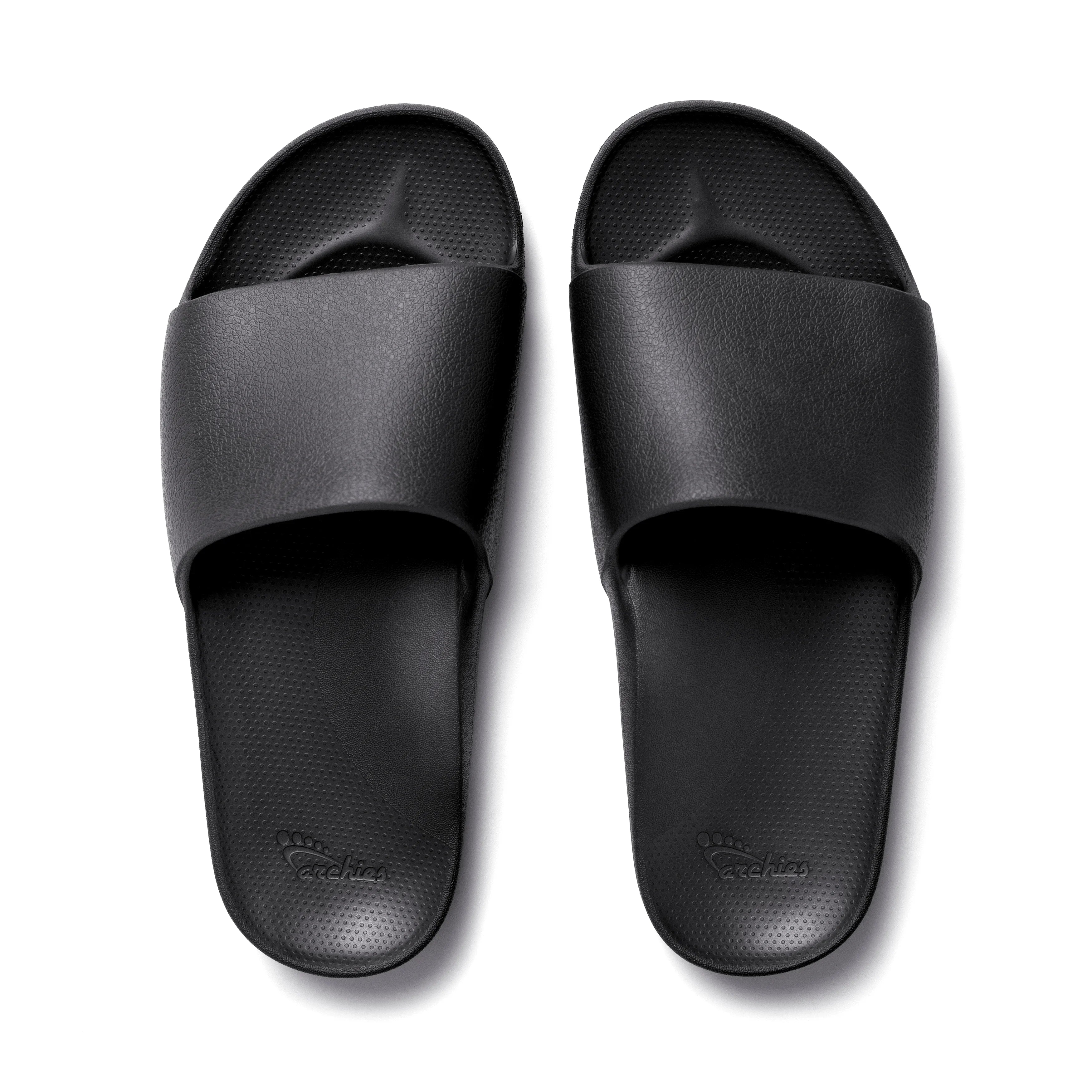 Arch Support Slides - Classic - Black - Simple Summer Slides
