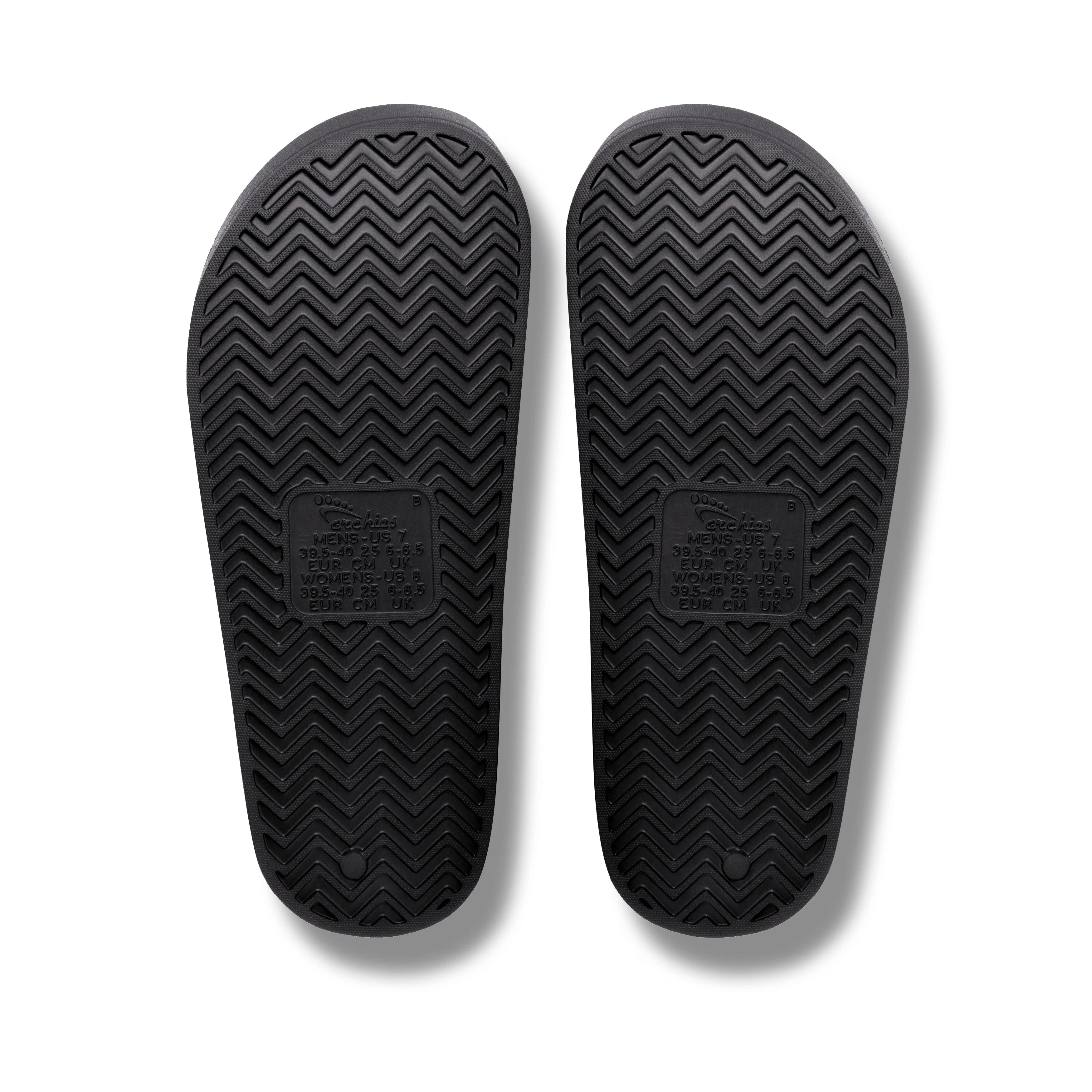 Arch Support Slides - Classic - Black - Simple Summer Slides