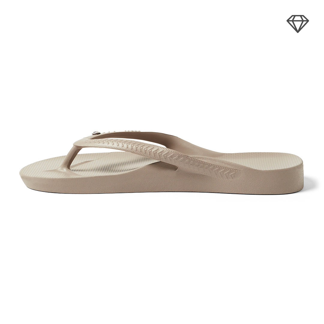Arch Support Flip Flops - Classic - Crystal Taupe - Fresh Comfort Slides