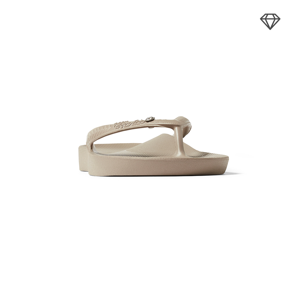 Arch Support Flip Flops - Classic - Crystal Taupe - Fresh Comfort Slides