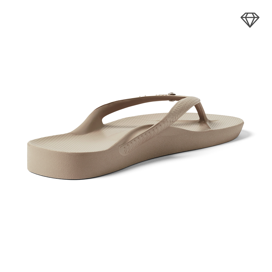 Arch Support Flip Flops - Classic - Crystal Taupe - Fresh Comfort Slides