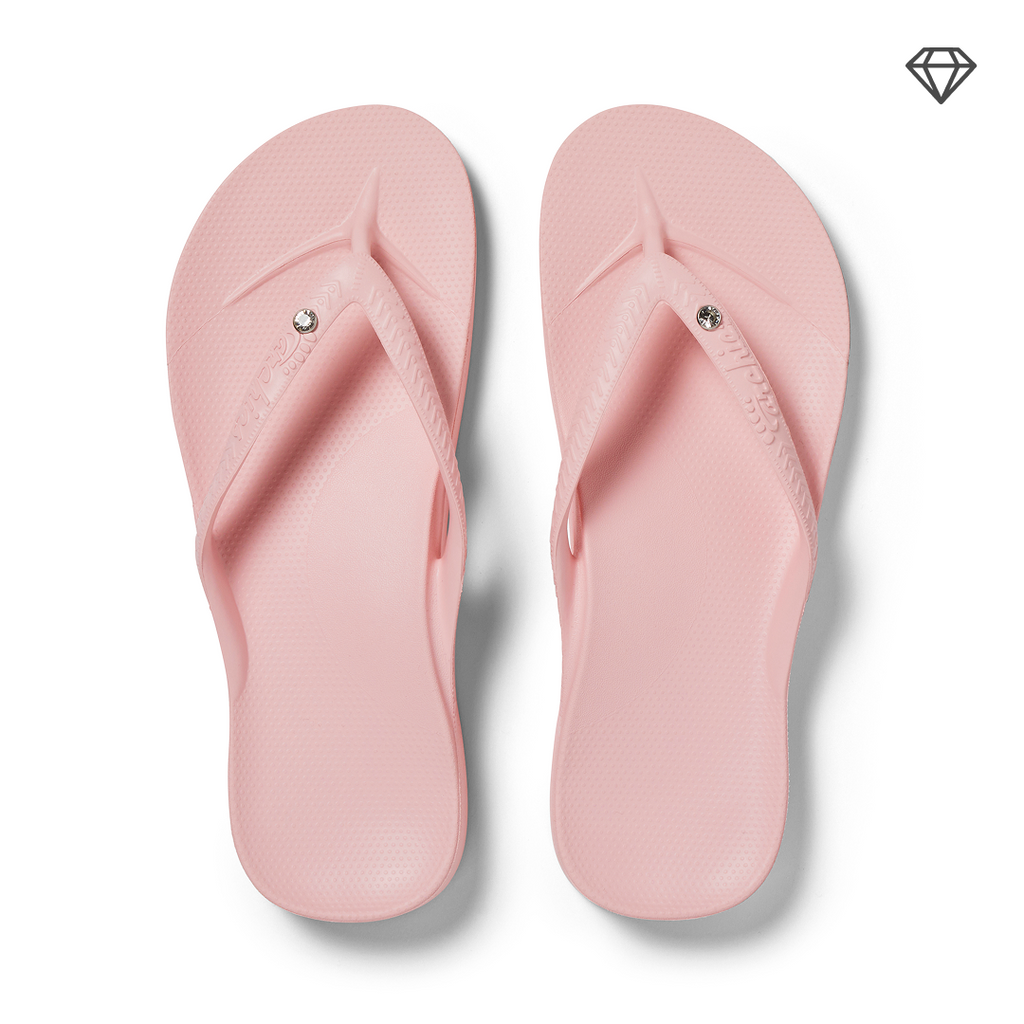 Arch Support Flip Flops - Classic - Crystal Pink - Daily Vacation Sandals