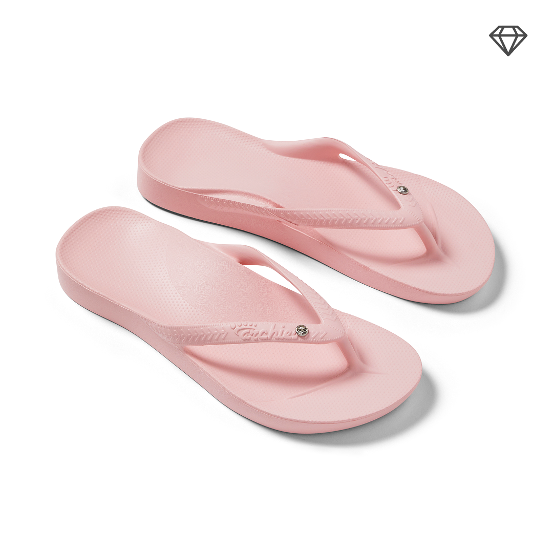 Arch Support Flip Flops - Classic - Crystal Pink - Daily Vacation Sandals