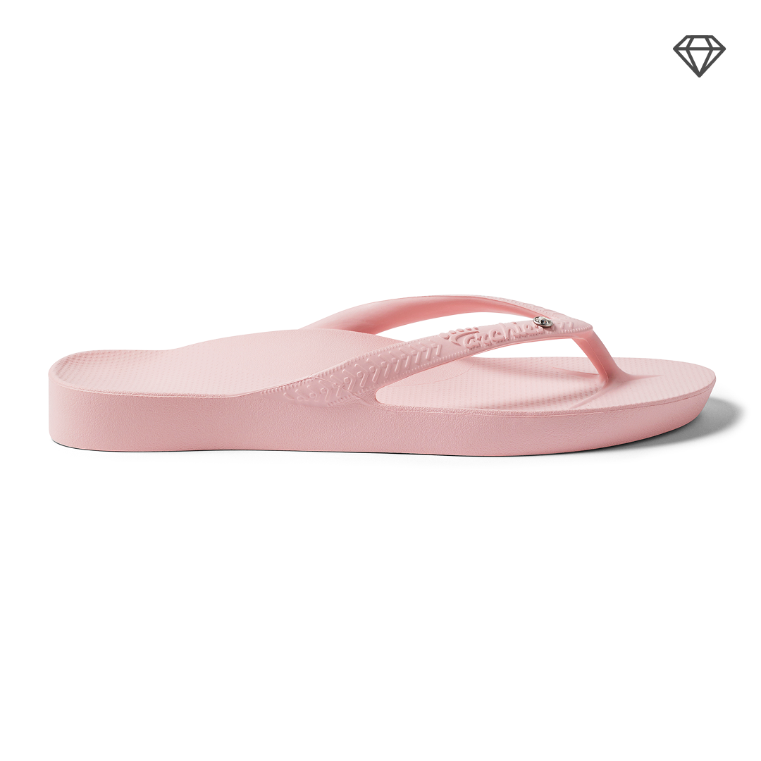 Arch Support Flip Flops - Classic - Crystal Pink - Daily Vacation Sandals