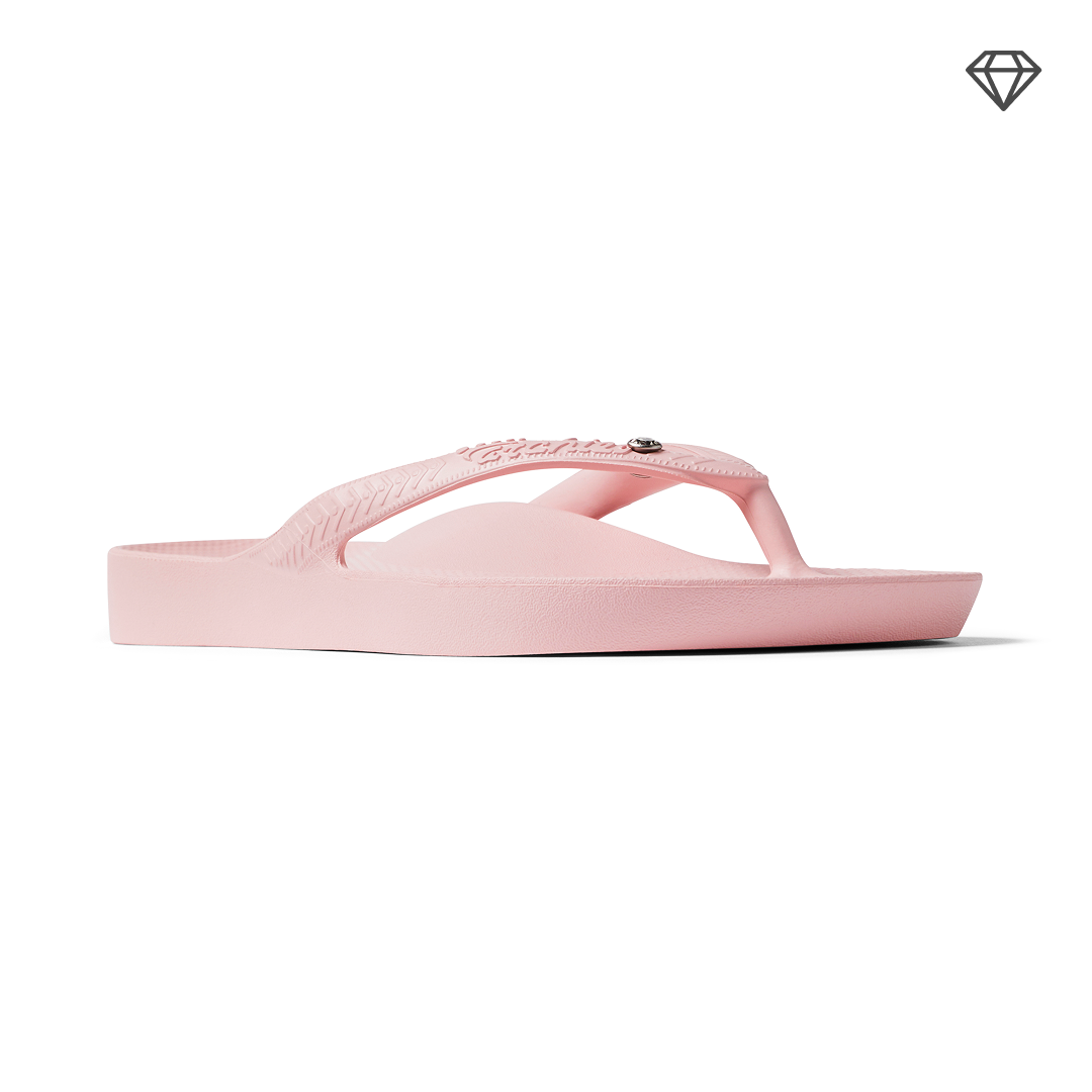 Arch Support Flip Flops - Classic - Crystal Pink - Daily Vacation Sandals