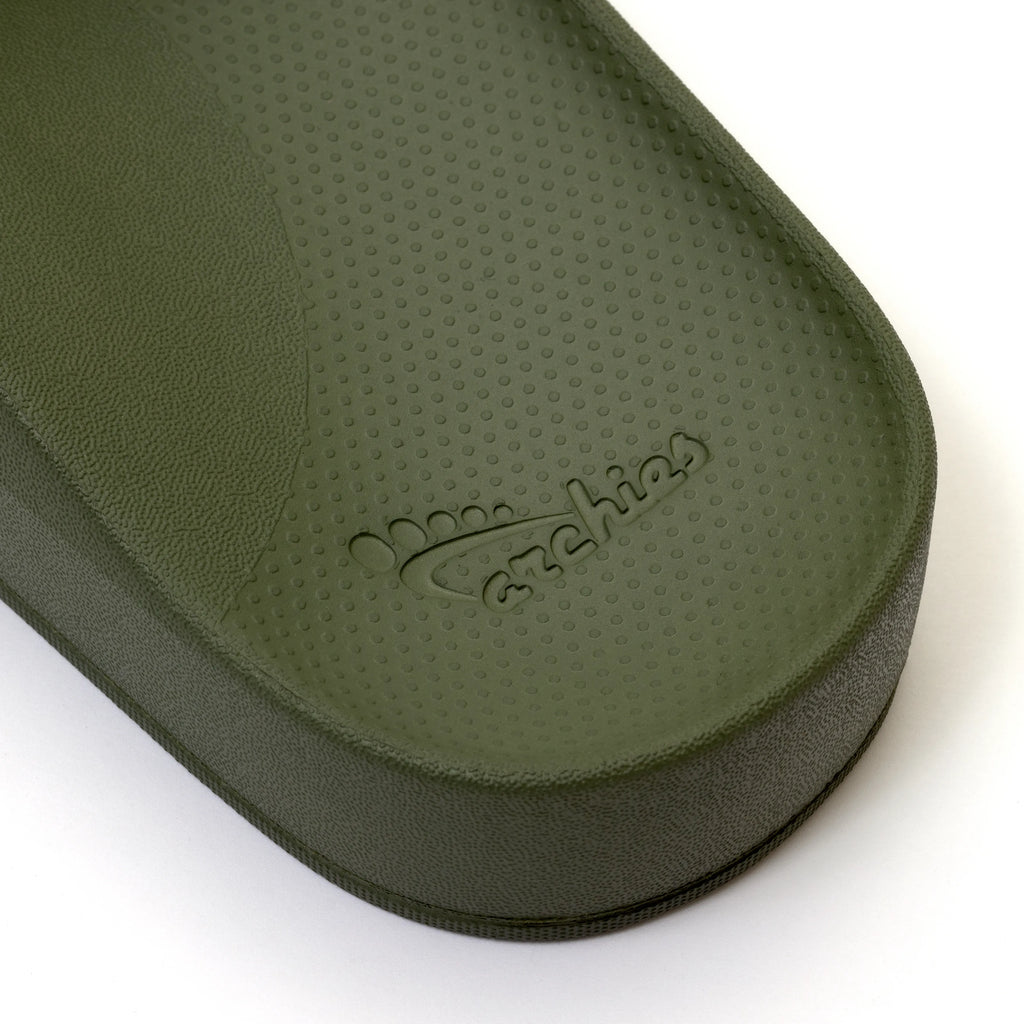 Arch Support Slides - Classic - Olive - Weekend Soft Strap Sandals