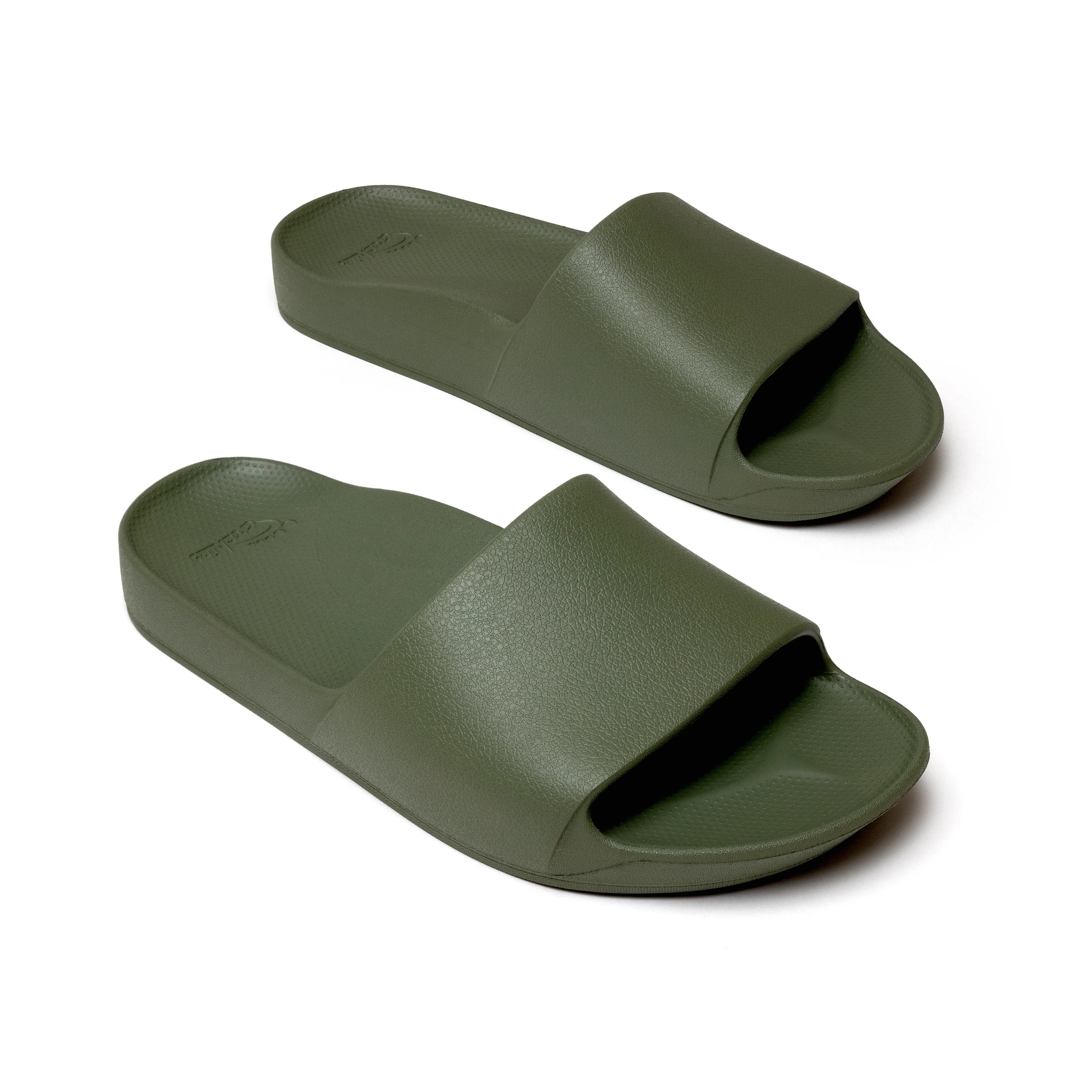 Arch Support Slides - Classic - Olive - Weekend Soft Strap Sandals