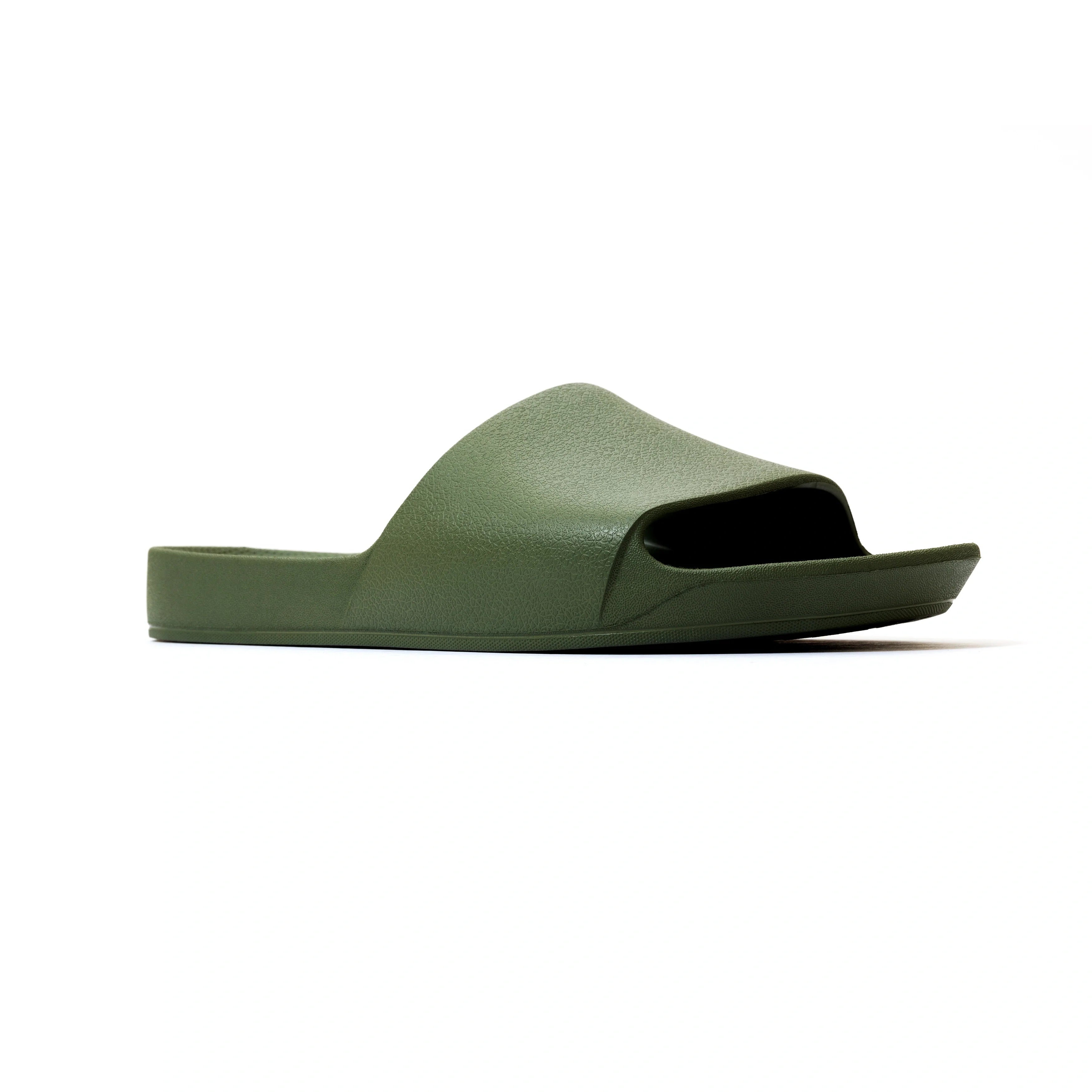 Arch Support Slides - Classic - Olive - Weekend Soft Strap Sandals