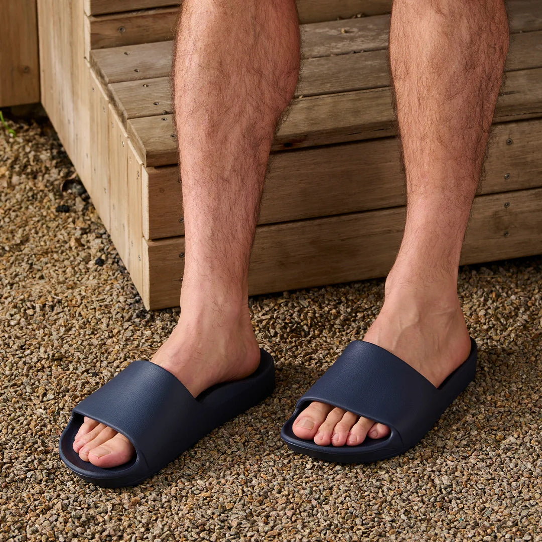 Arch Support Slides - Classic - Navy - Lightweight Arch Support Sandals